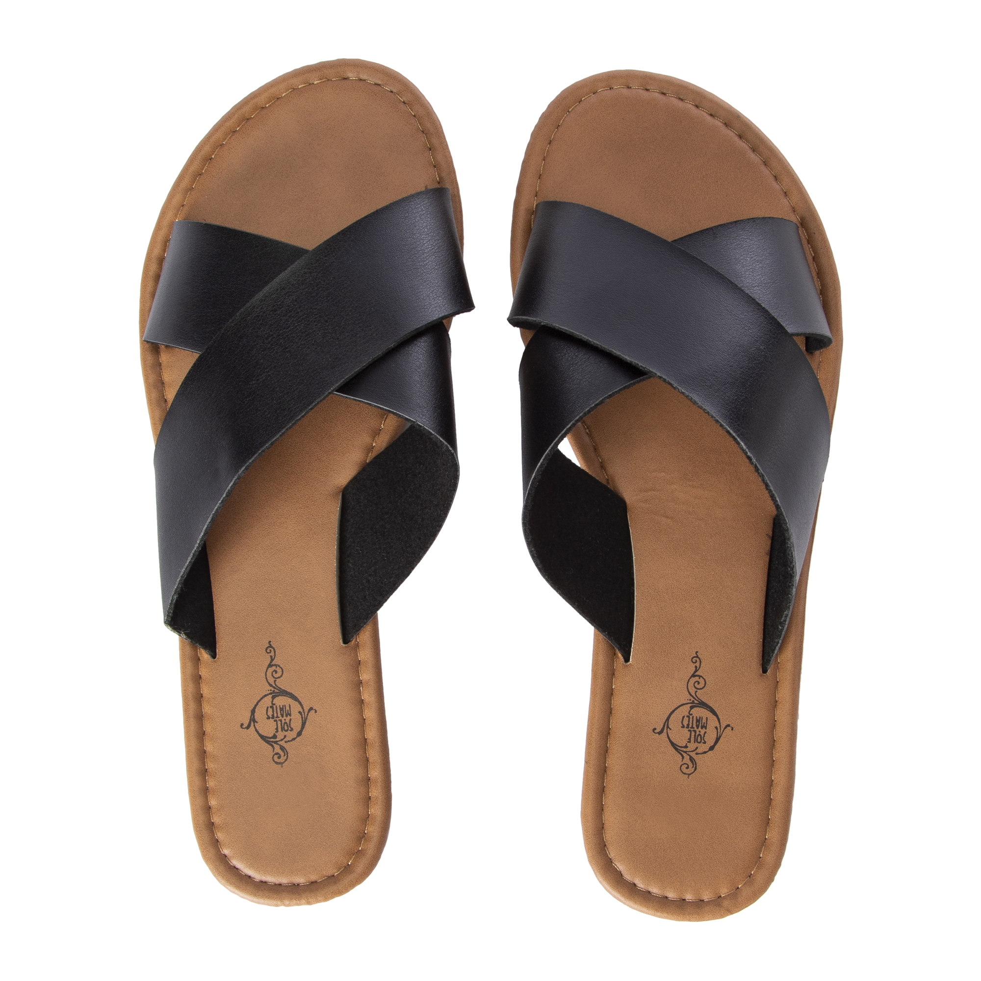 Black X-Strap Sandals