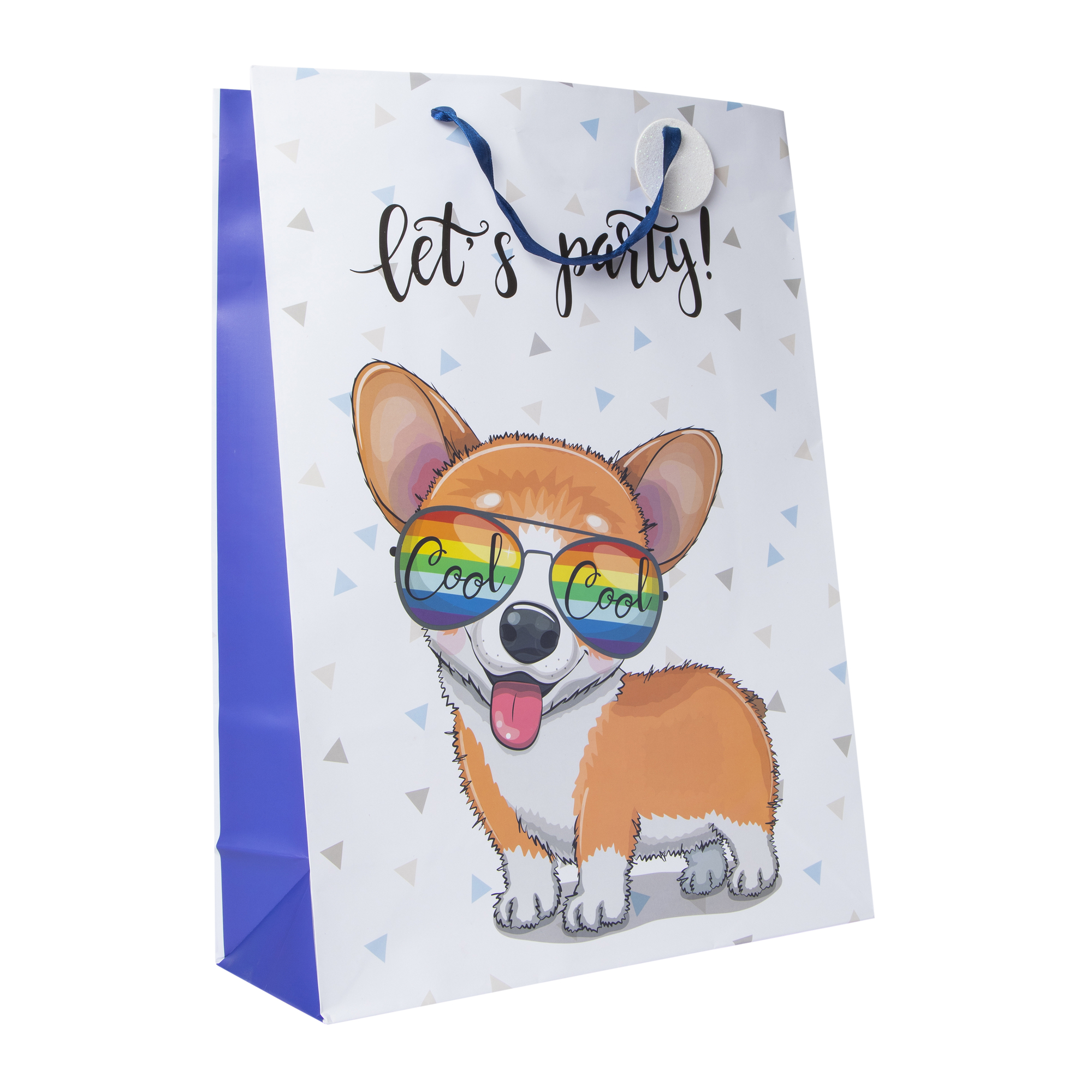 Corgi 'Let's Party' Jumbo Gift Bag 17.75in x 12.75in