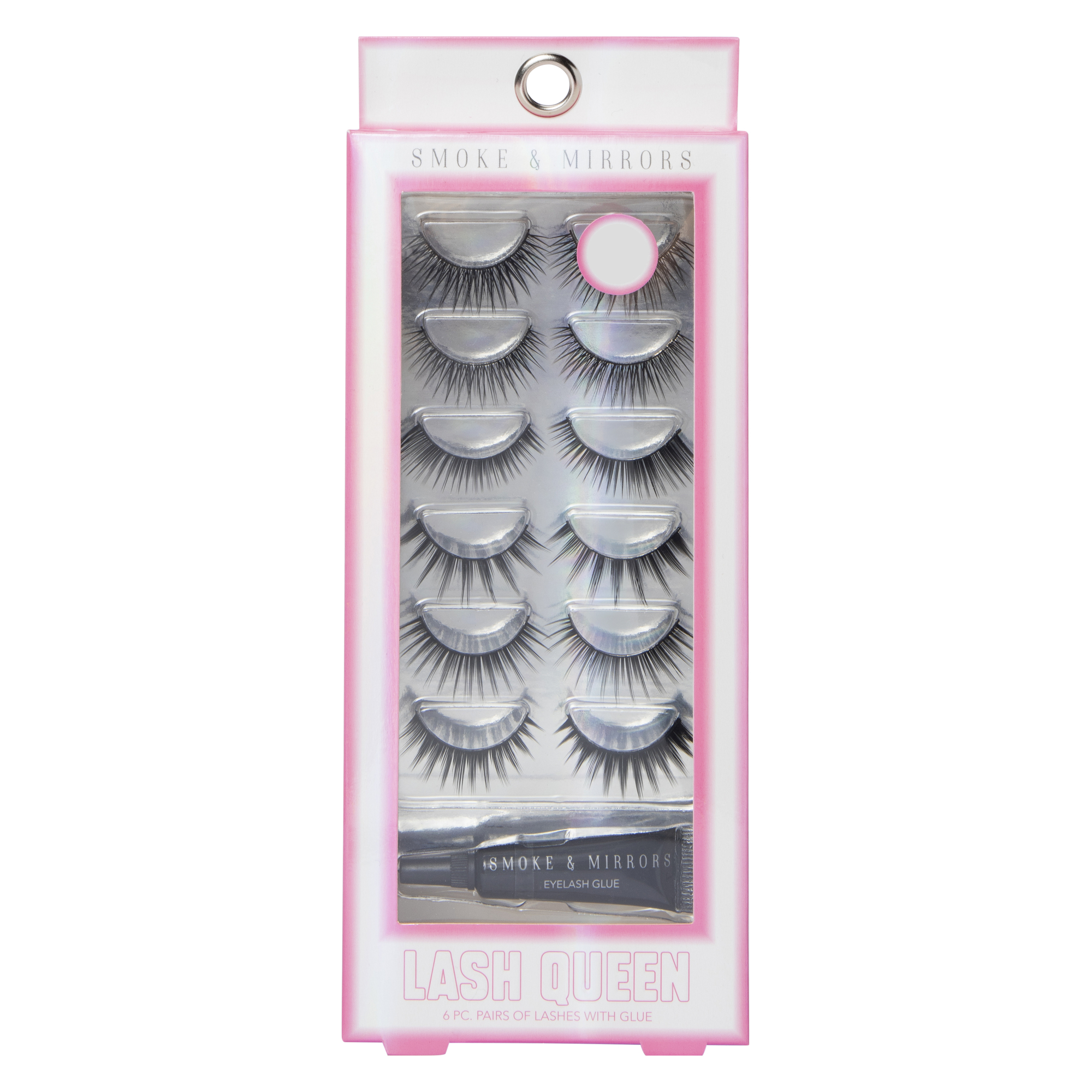 Smoke & Mirrors 6-Pair Faux Eyelashes & Glue Set