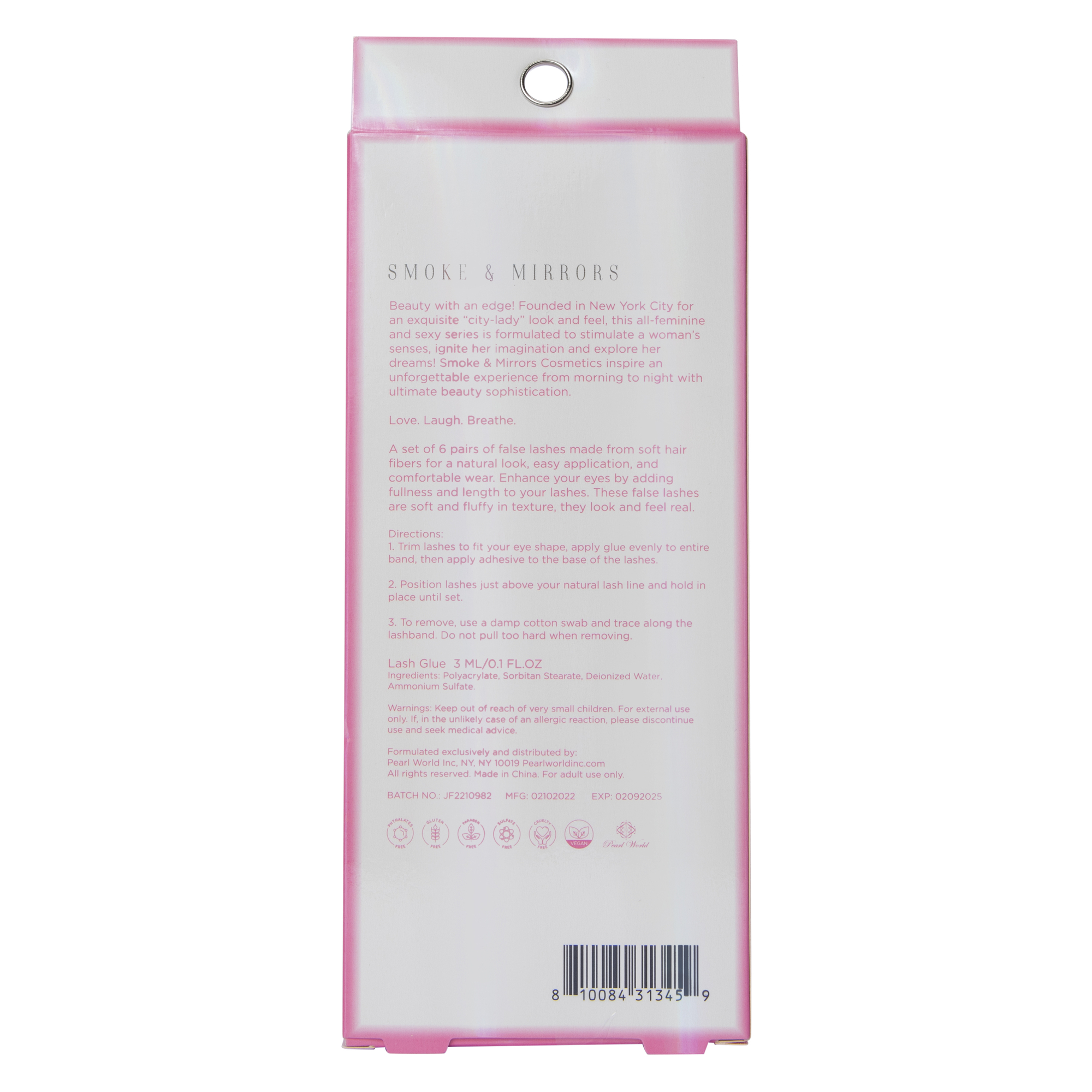 Smoke & Mirrors 6-Pair Faux Eyelashes & Glue Set