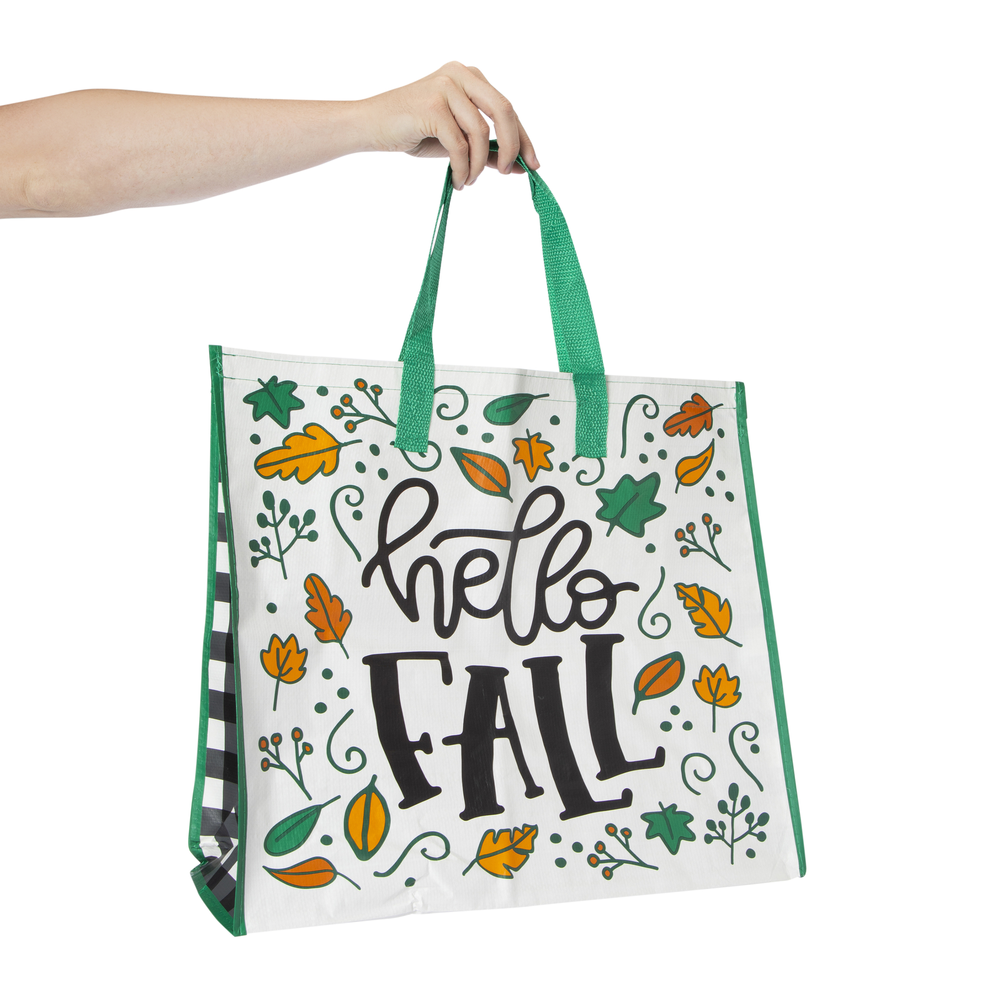 Hello Fall' Reusable Shopper Bag 20.5in x 17.7in 7.9in