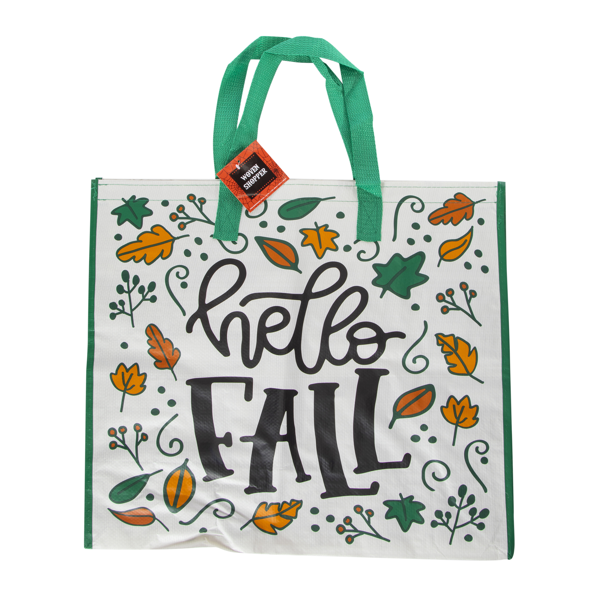 Hello Fall' Reusable Shopper Bag 20.5in x 17.7in 7.9in