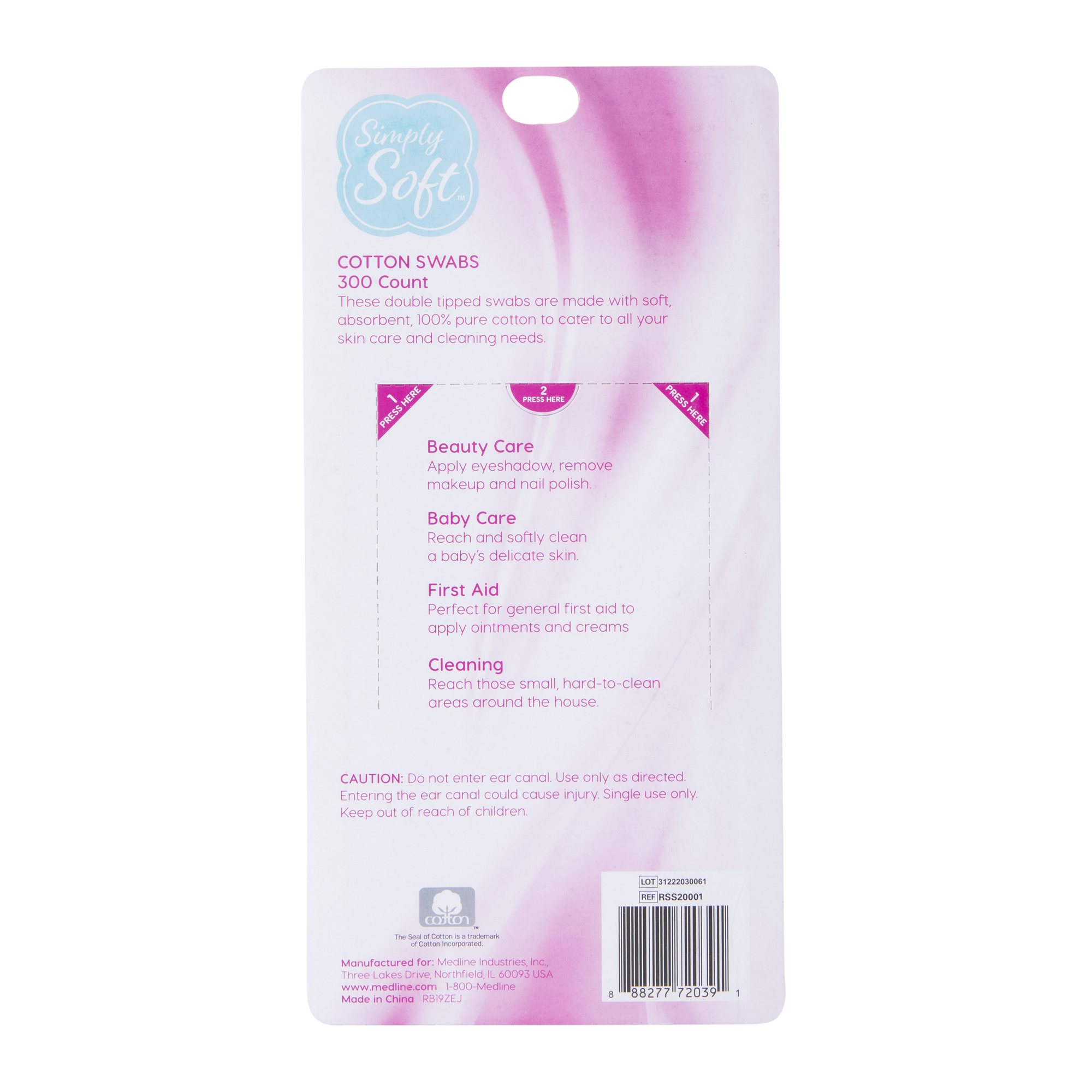 Simply Soft™ Cotton Swabs 300-Count