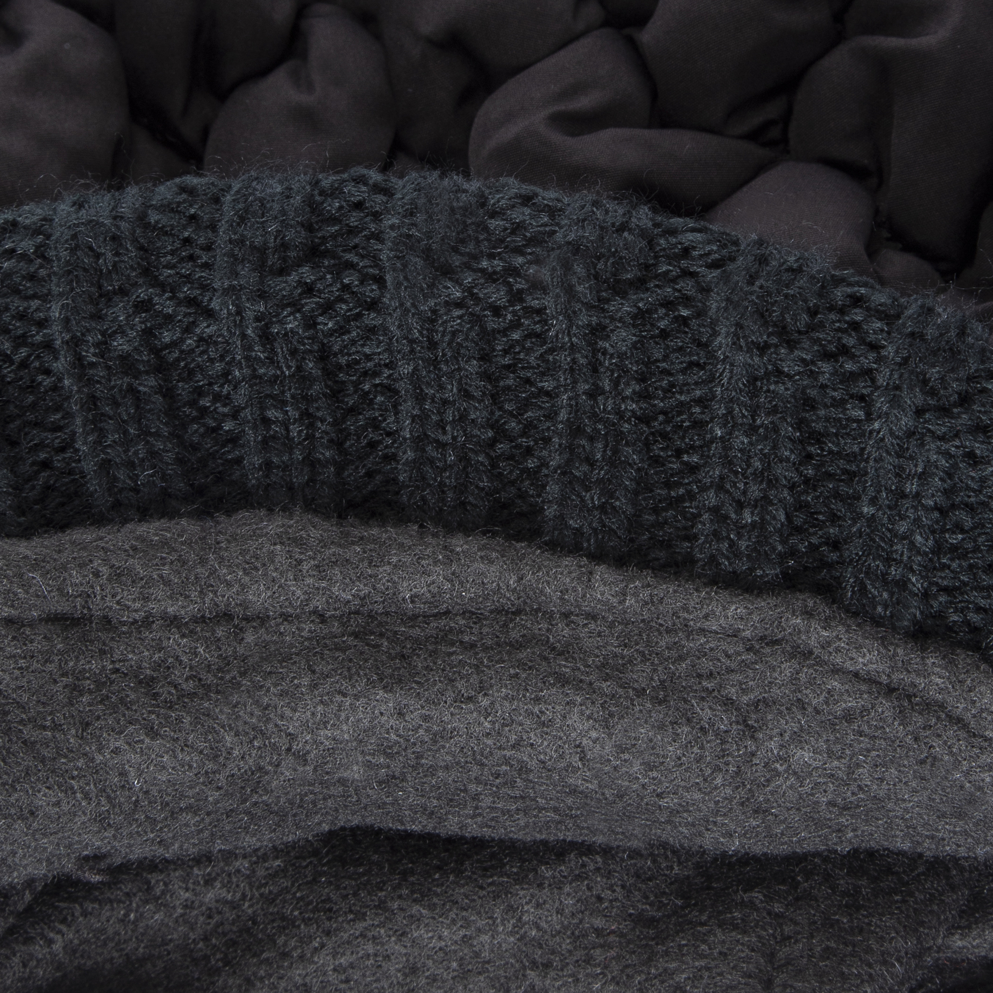 Quilted Puffer Beanie Hat