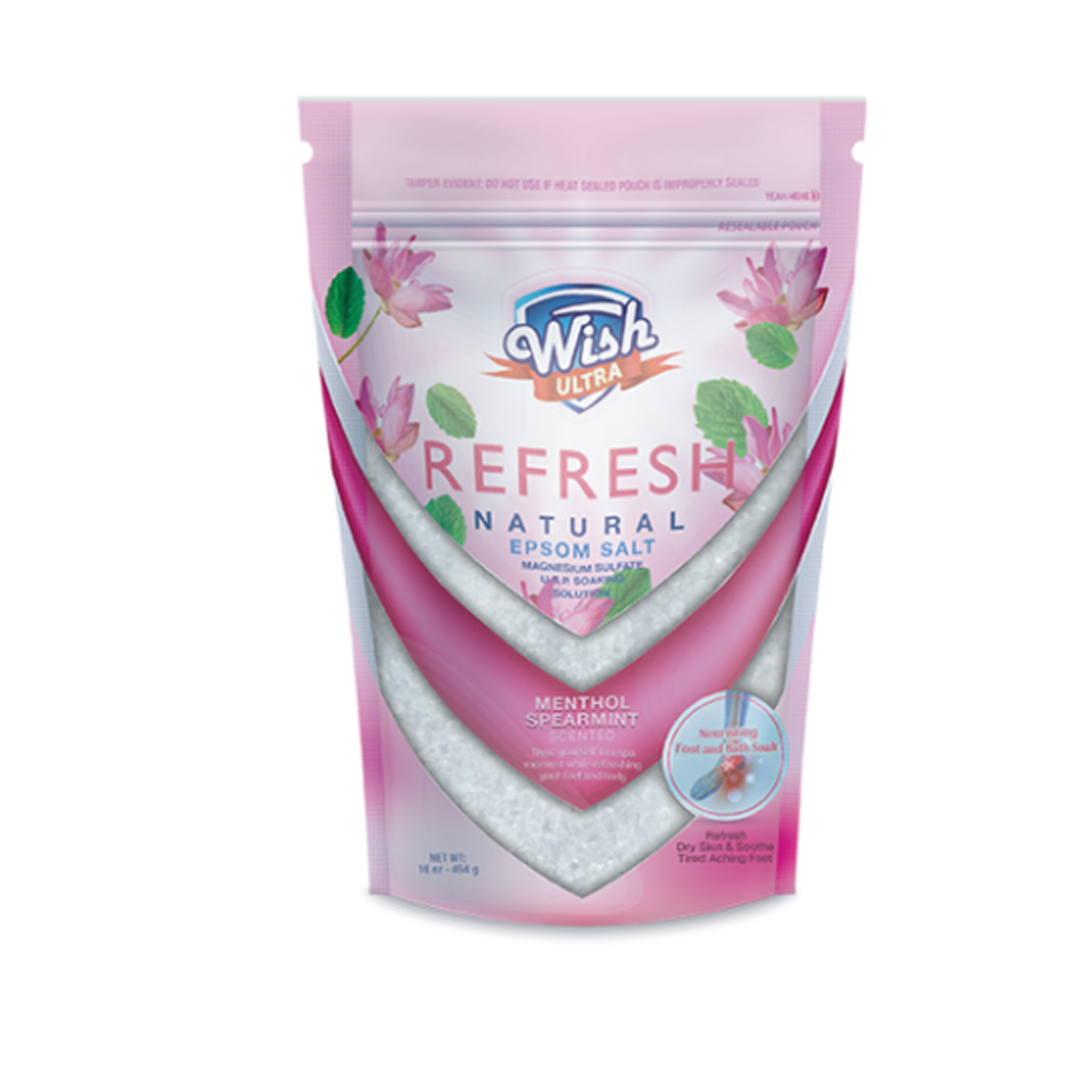 Refresh Menthol & Spearmint Natural Epsom Salt 16oz