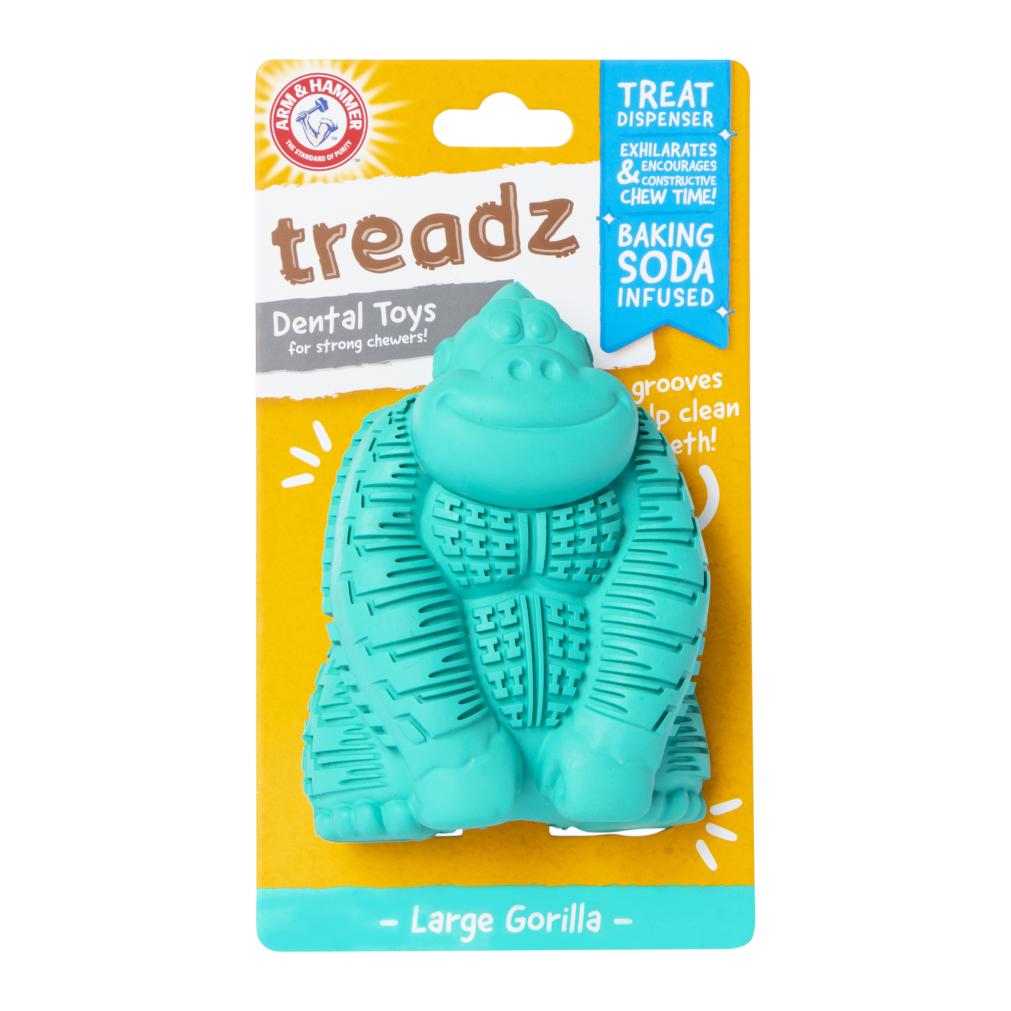 Large Gorilla Arm & Hammer® Treadz Dog Dental Chew Treat Dispenser