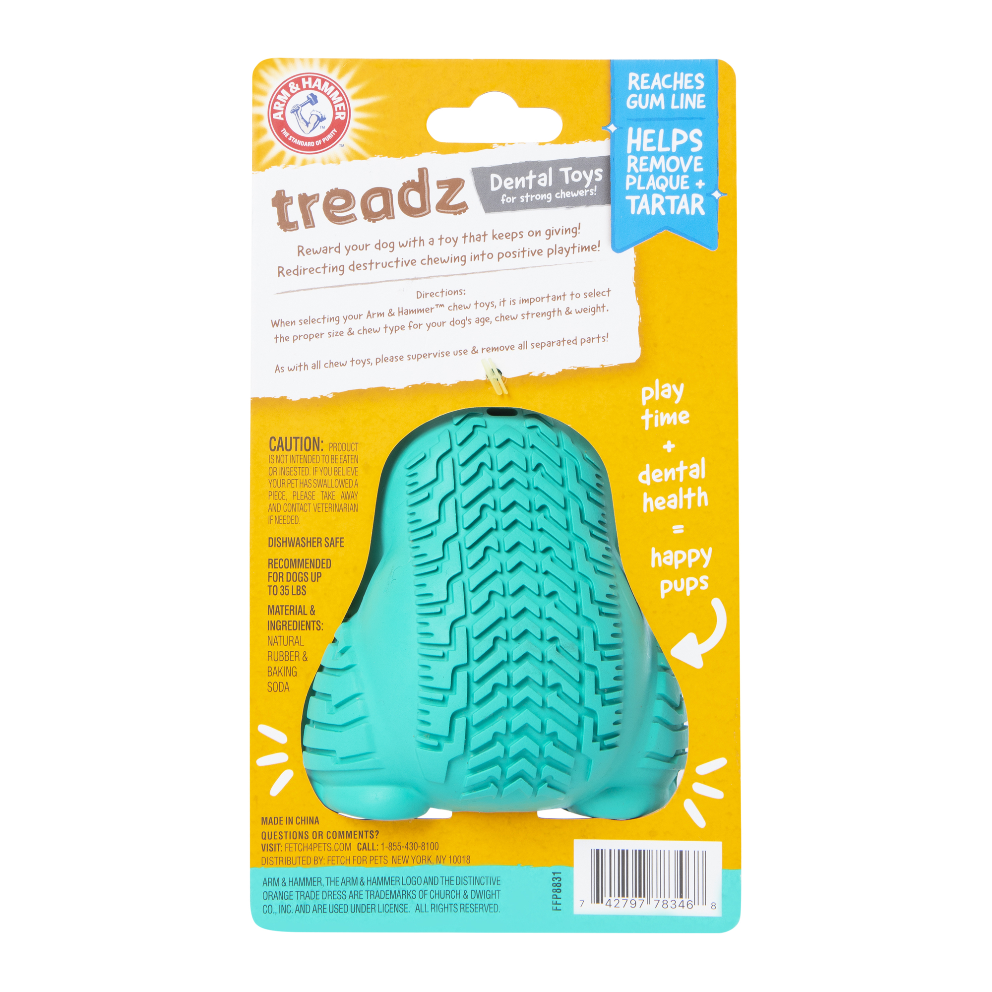 Large Gorilla Arm & Hammer® Treadz Dog Dental Chew Treat Dispenser