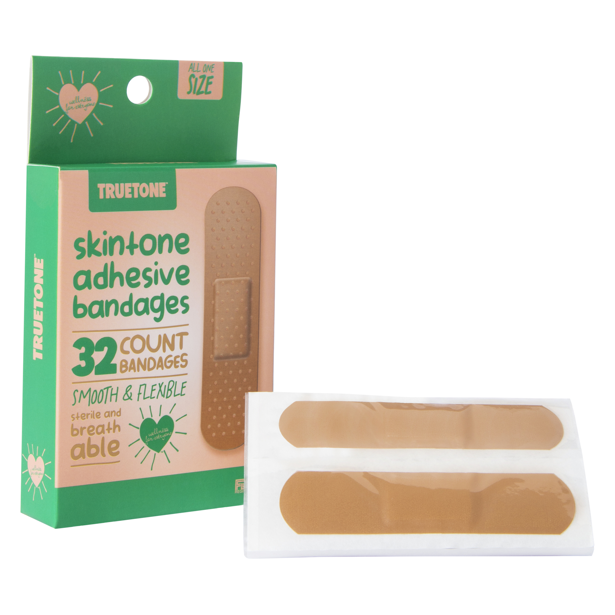 Bioswiss® Truetone™ Skin Tone Bandages 32-Count