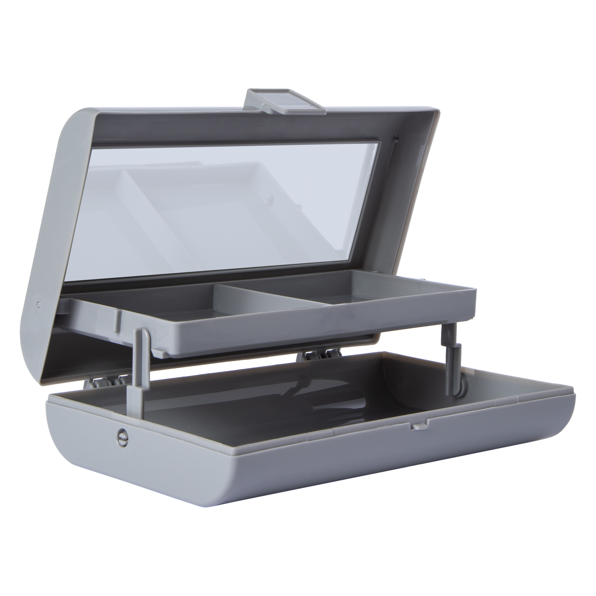 Cosmetic Storage Box With Mirror 8.2in x 5.5in