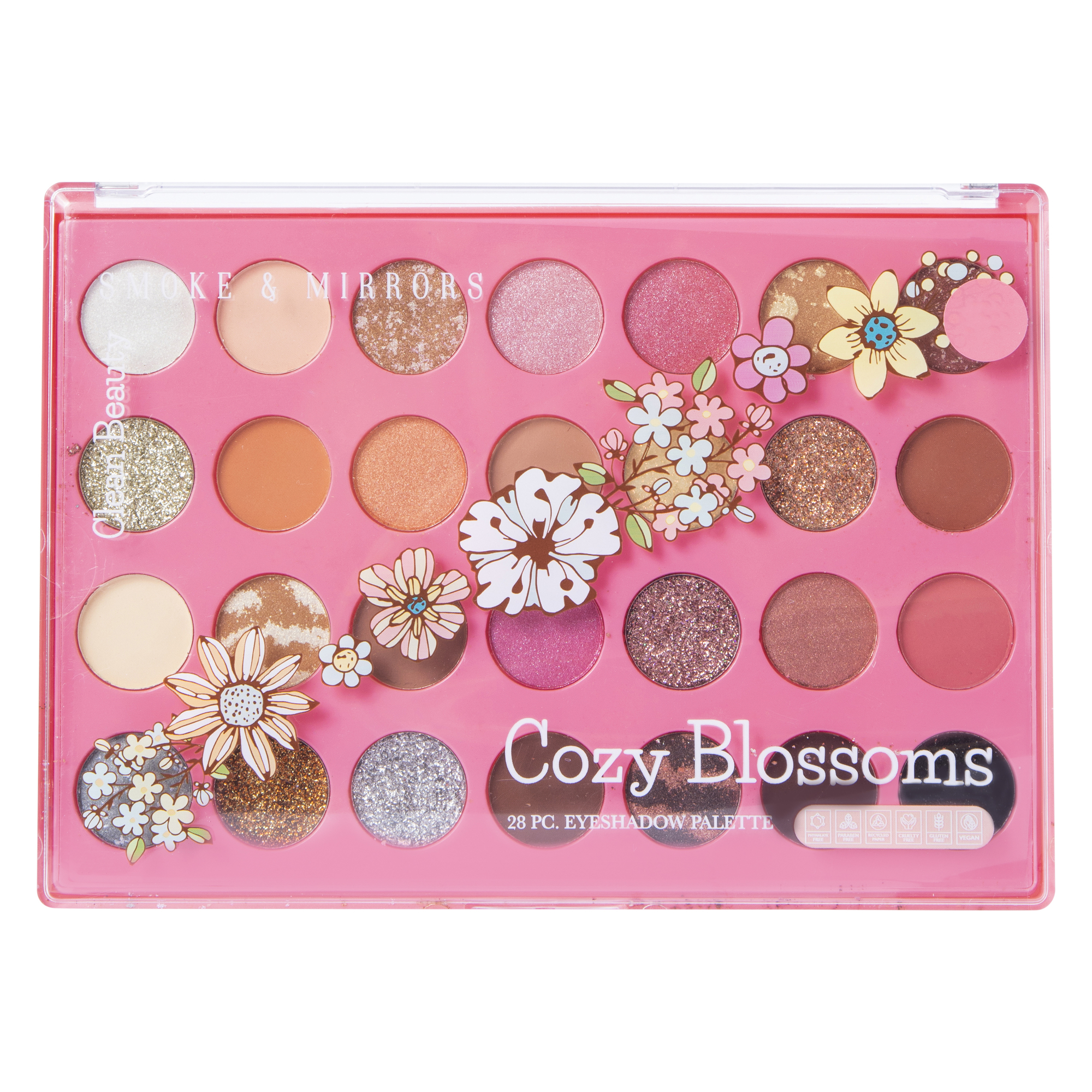 Smoke & Mirrors Clean Beauty Eyeshadow Palette 28-Piece