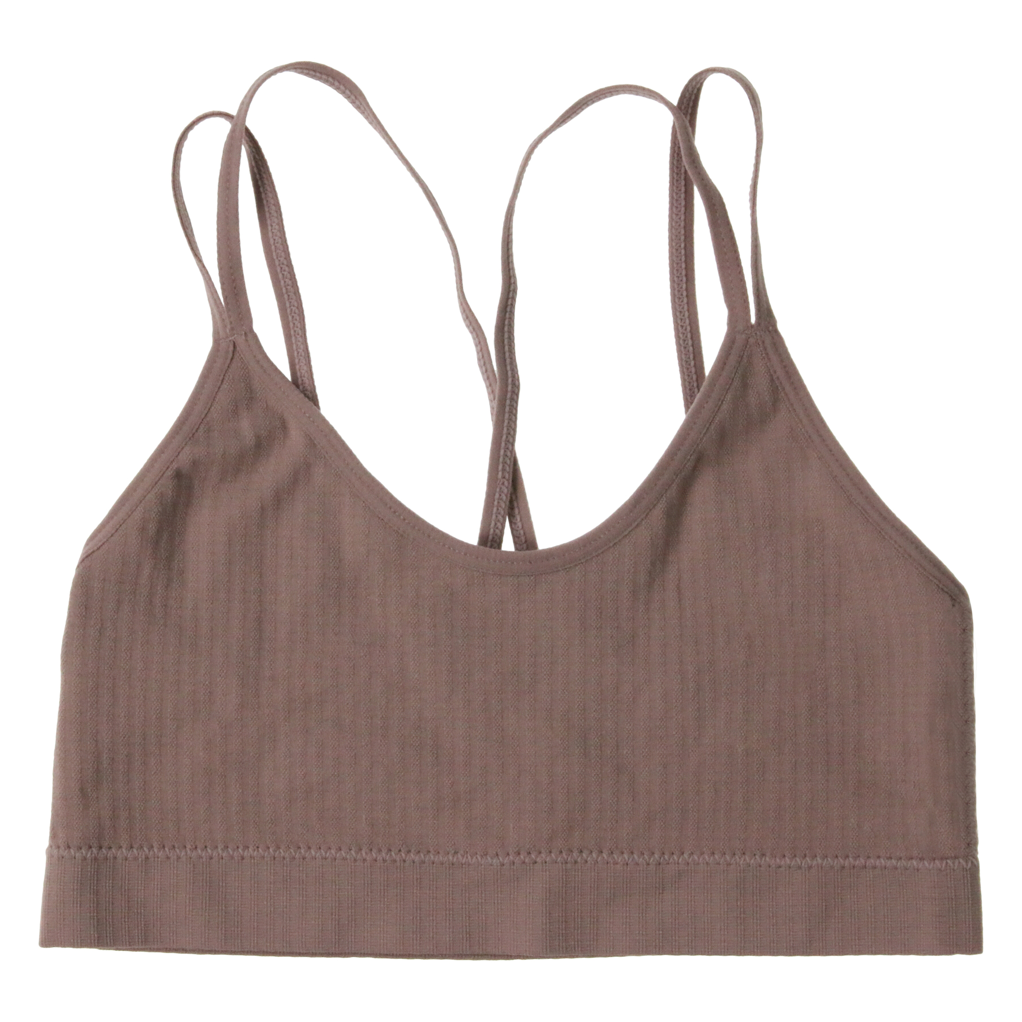 Juniors Mocha Seamless Ribbed Bralette