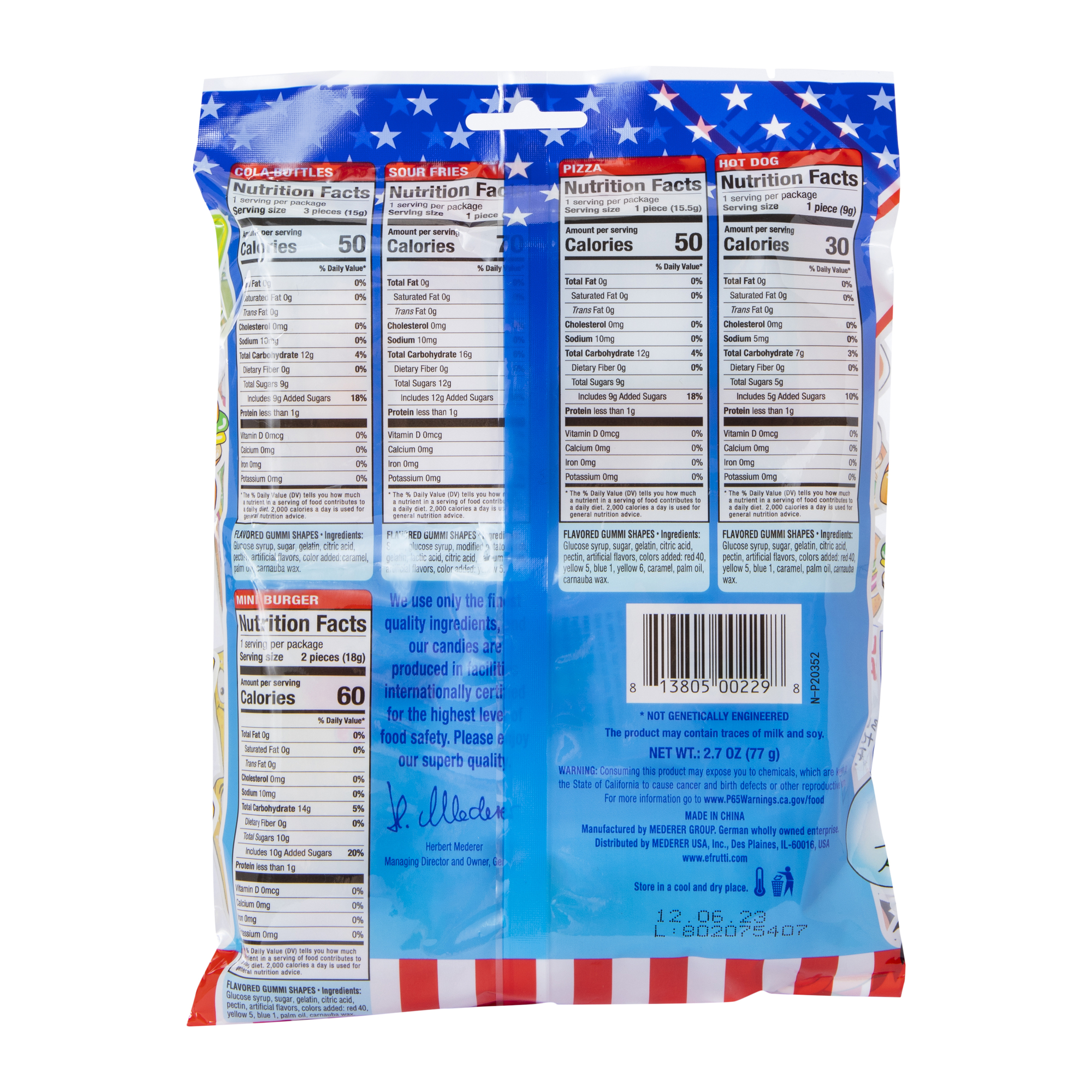 Efrutti® Lunch Bag Gummi Candy 2.7oz