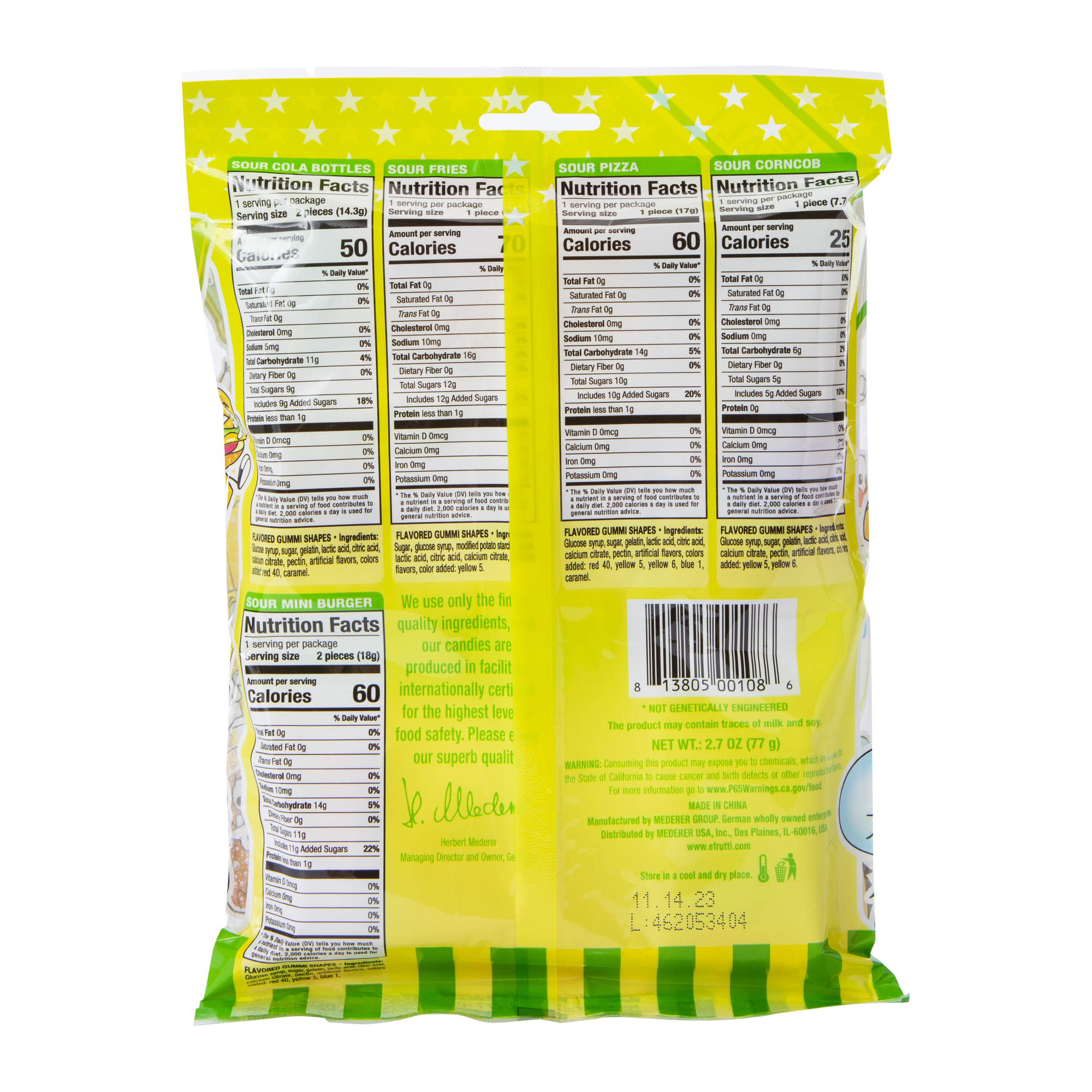 Efrutti® Lunch Bag Sour Gummi Candy 2.7oz