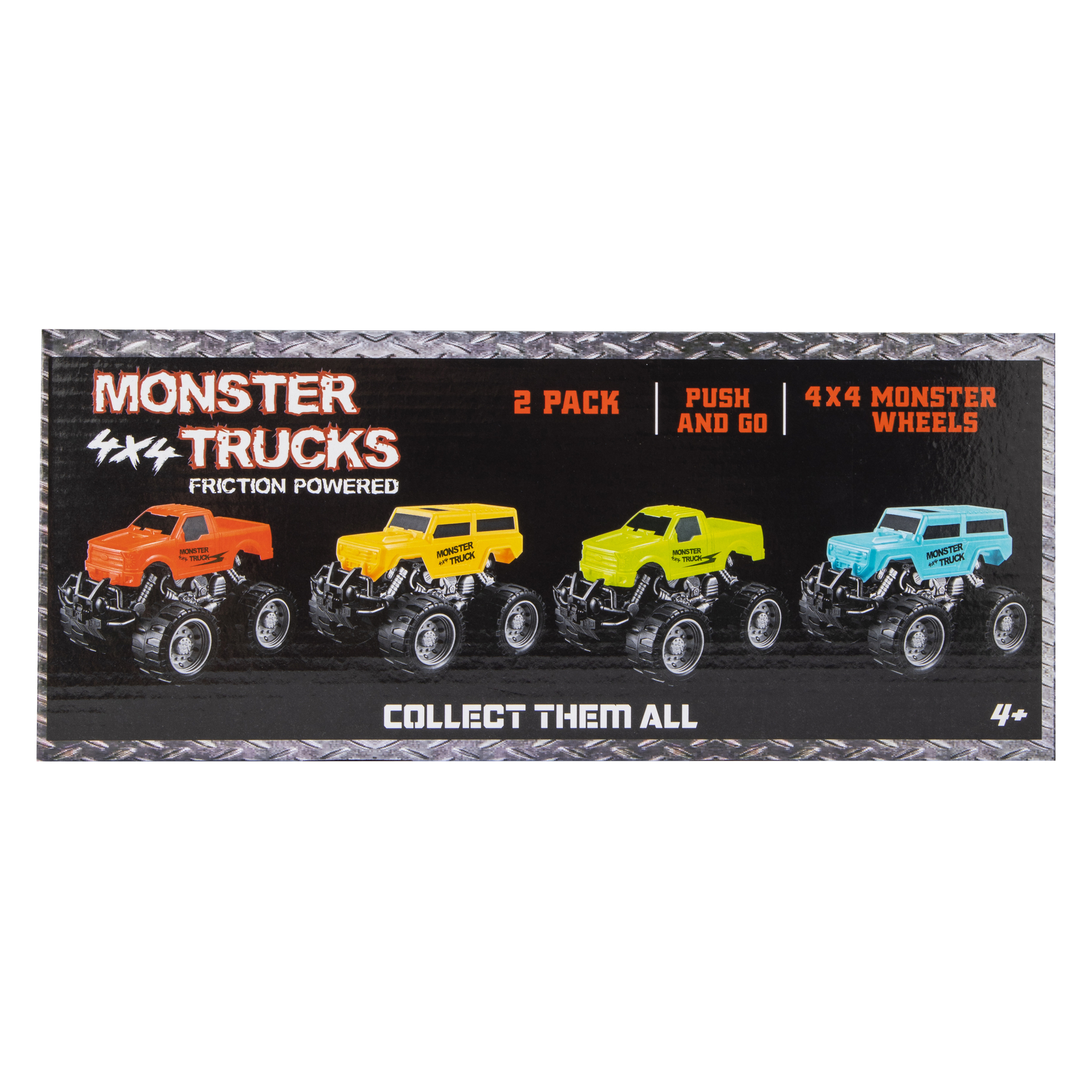 Friction Monster Trucks 2-Pack Set (Styles May Vary)