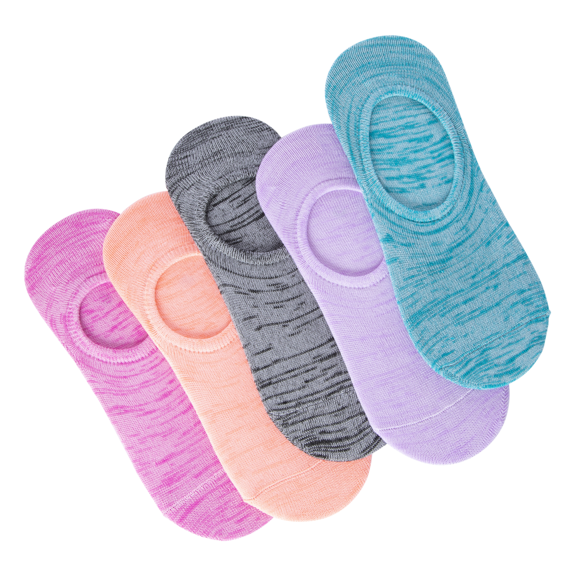Ladies Space Dye Sneaker Socks 5-Pack
