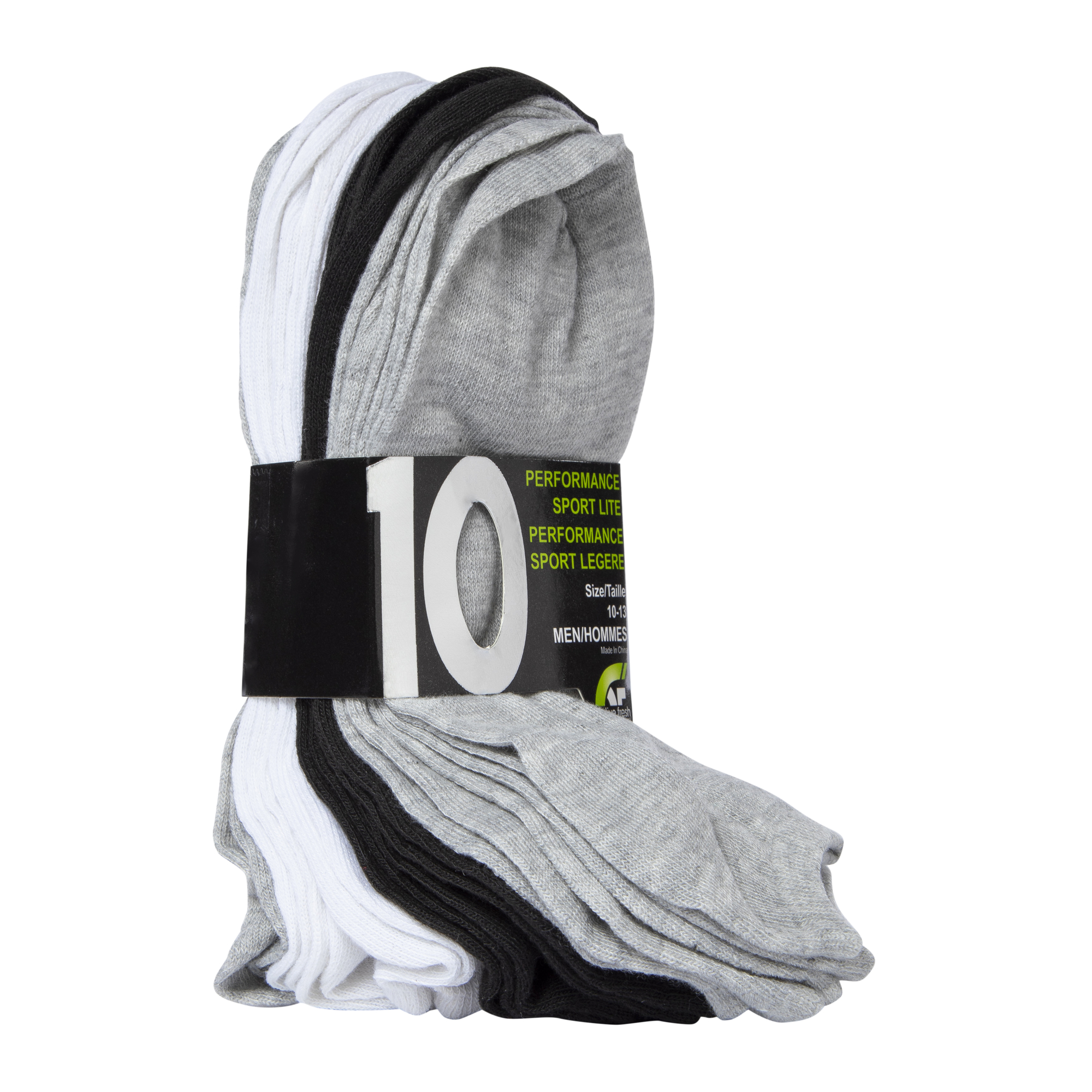 Men's Performance Sport Ankle Socks 10-Pack