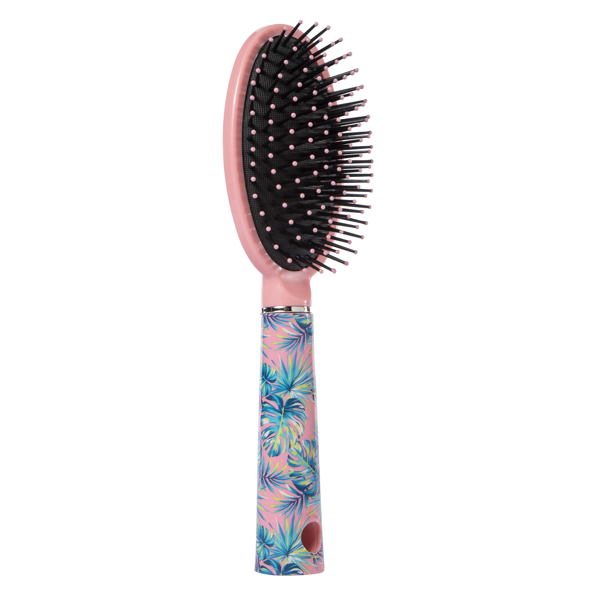 Tropical Print Oval Cushion Brush