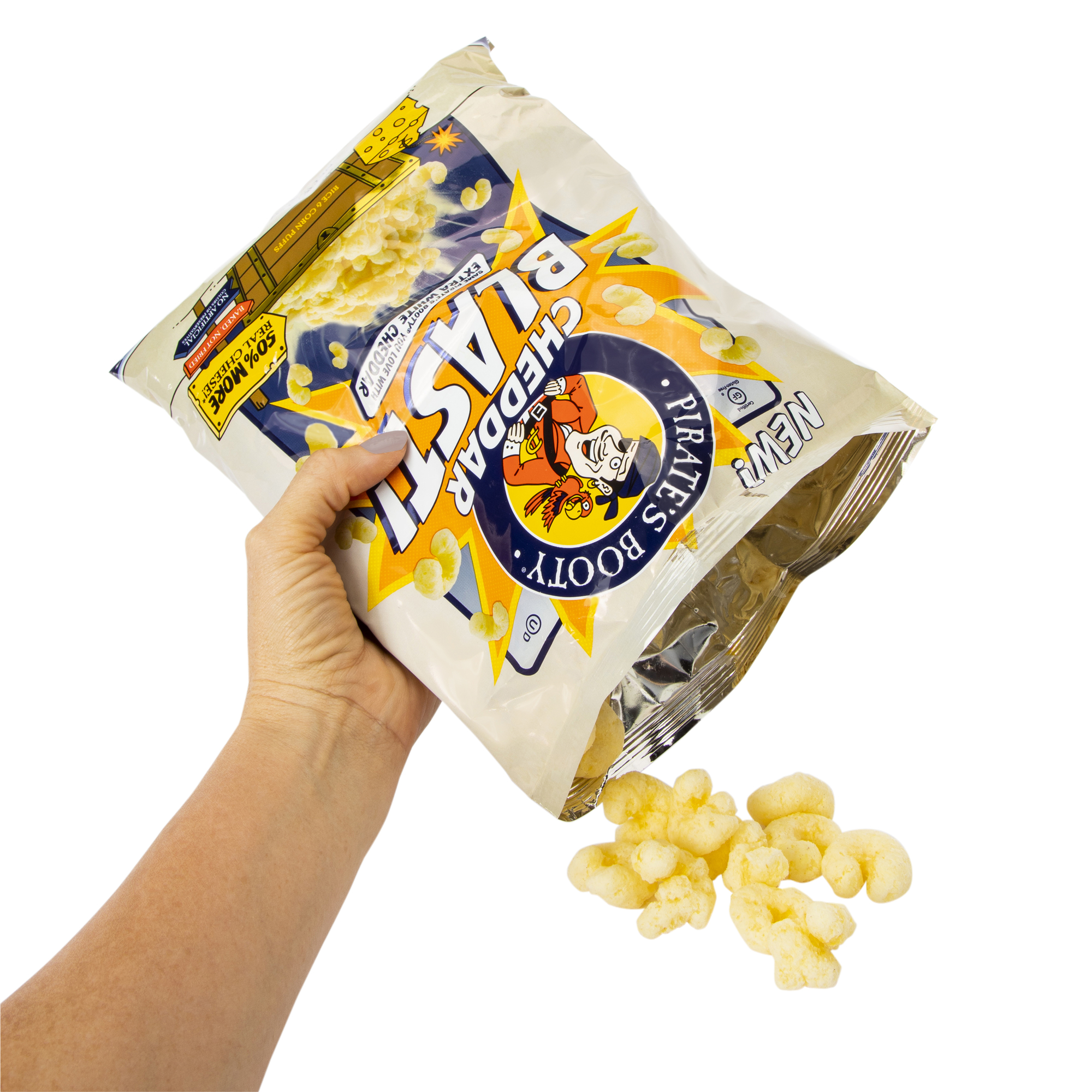 Pirate's Booty® Cheddar Blast! Extra White Cheddar Rice & Corn Puffs 4oz