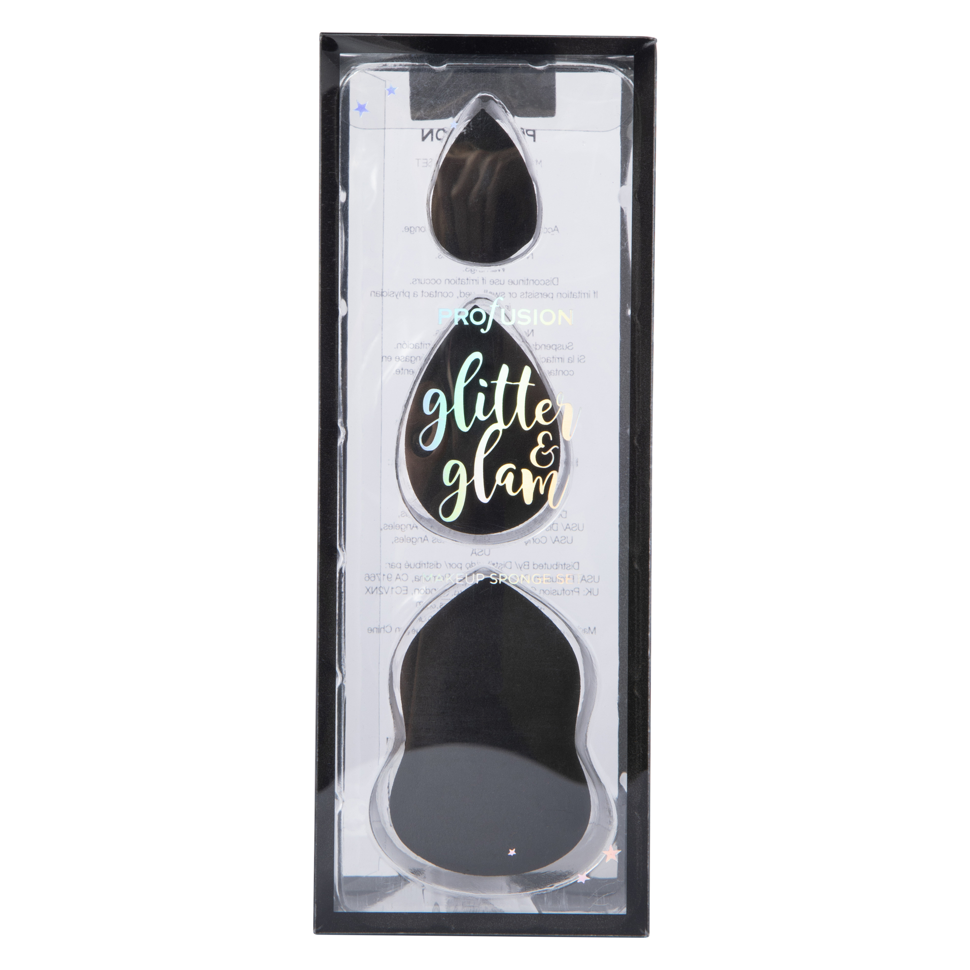 Profusion Glitter & Glam Makeup Sponge Set 3-Piece