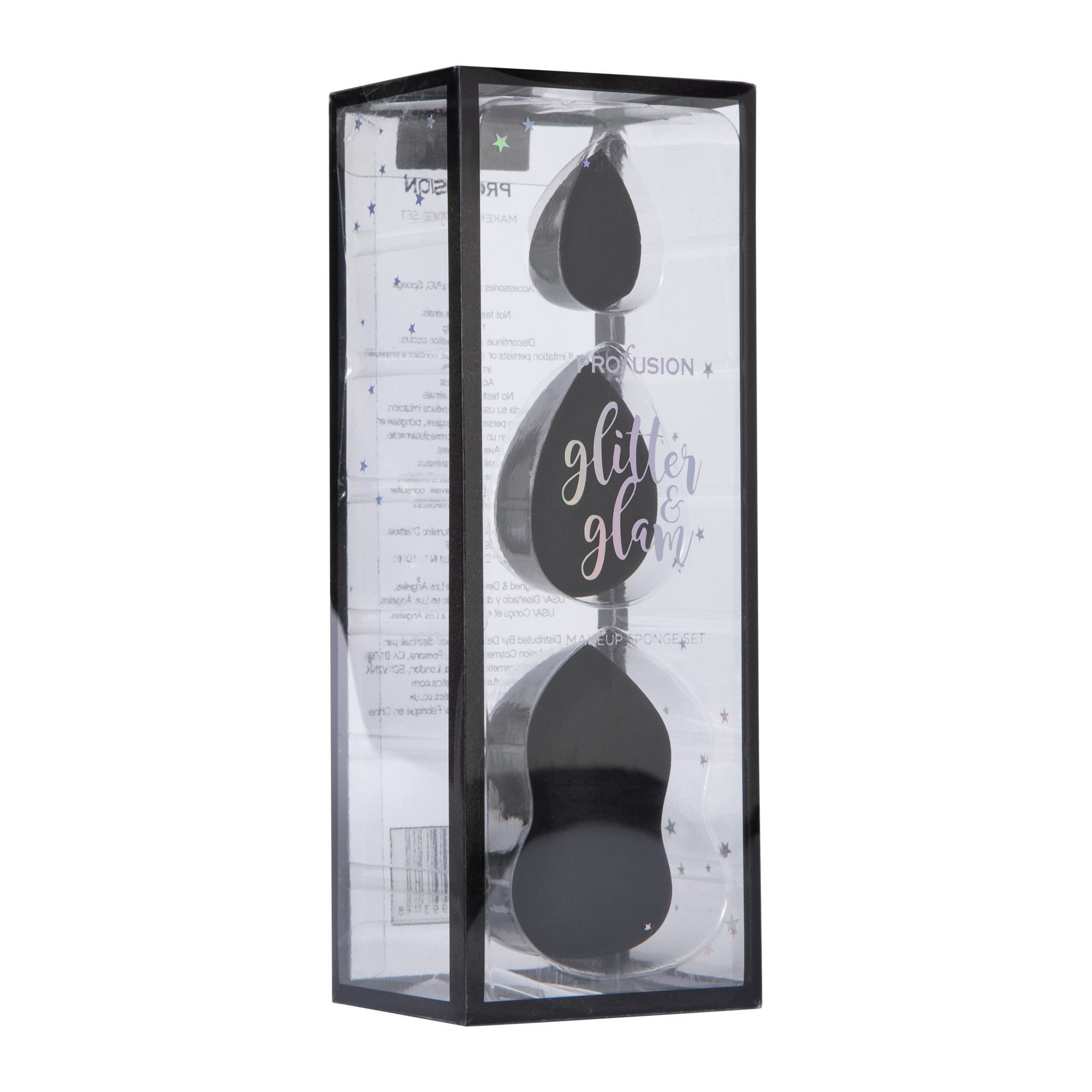 Profusion Glitter & Glam Makeup Sponge Set 3-Piece