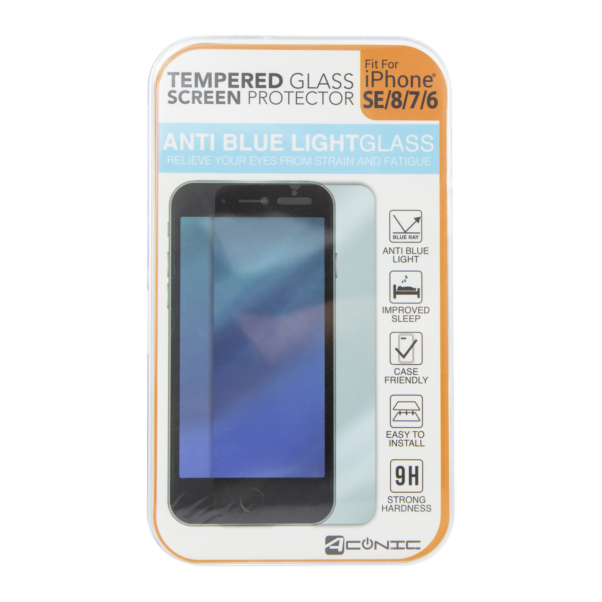 iPhone Se®/8®/7®/6® Tempered Glass Blue Light Protector