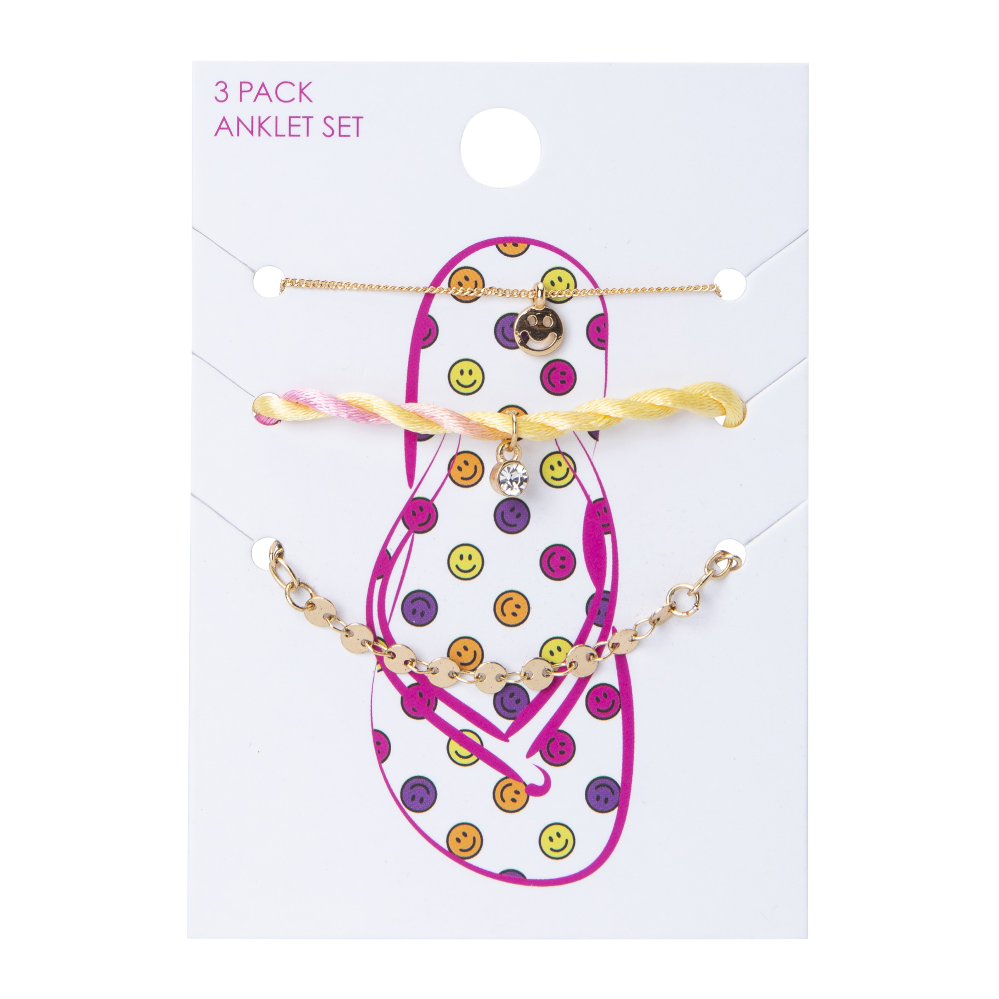 Smile Anklets 3-Piece Set