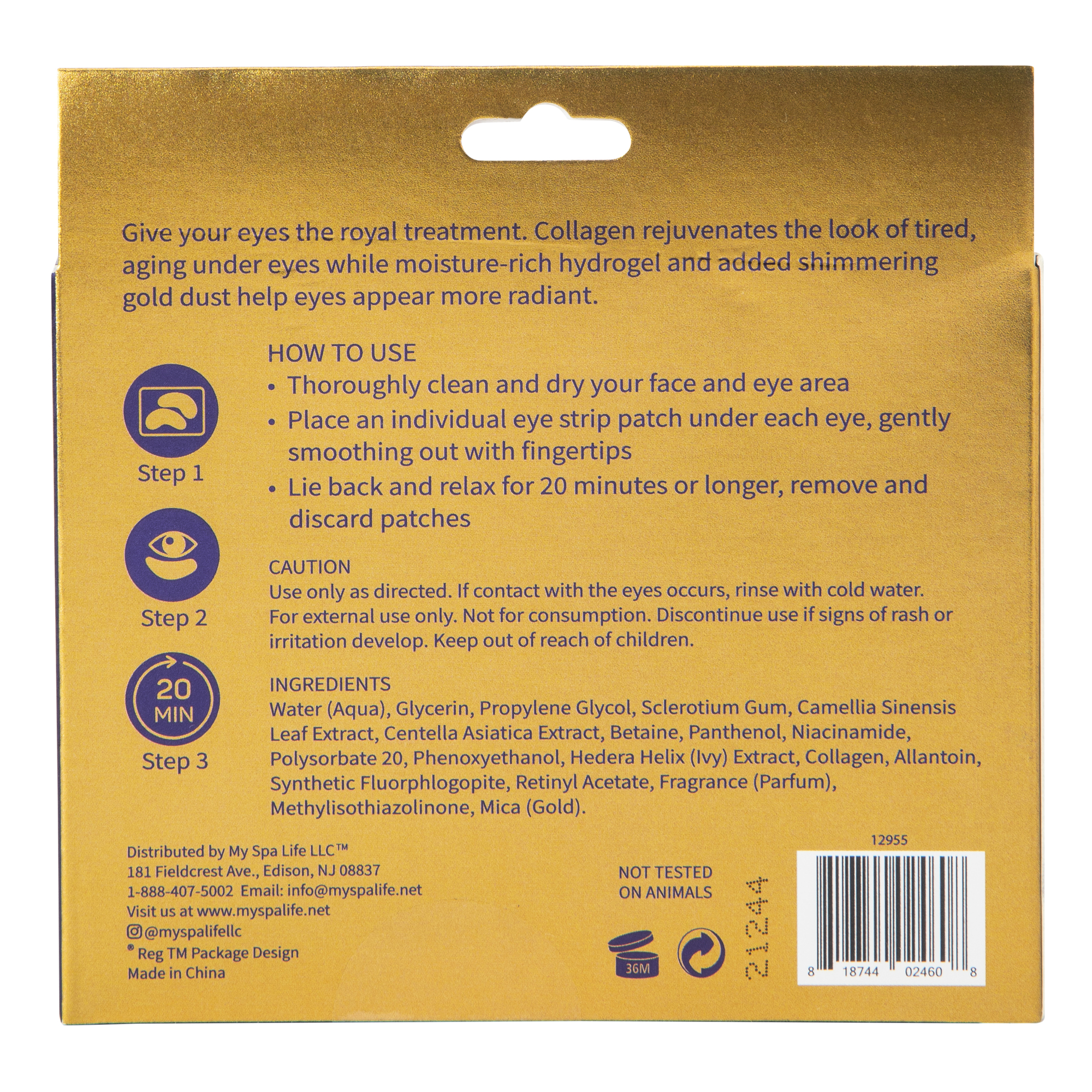 Rejuvenating Gold Dust Under-Eye Patches, 6 Pairs