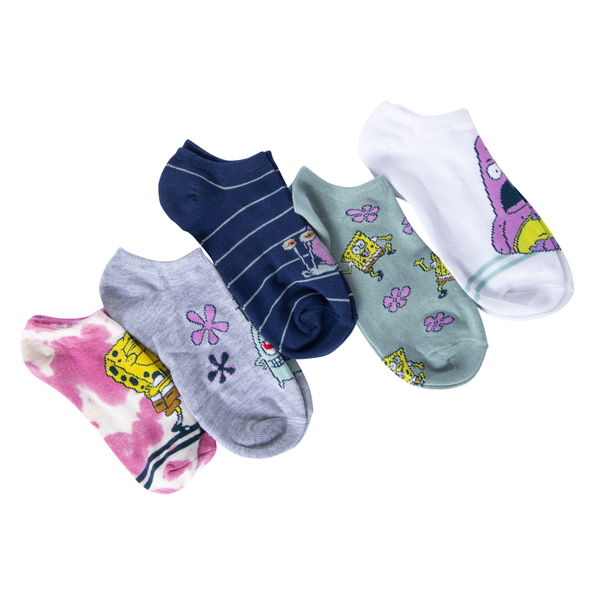 Juniors Spongebob Squarepants™ Tie Dye Low-Cut Socks, 5 Pairs