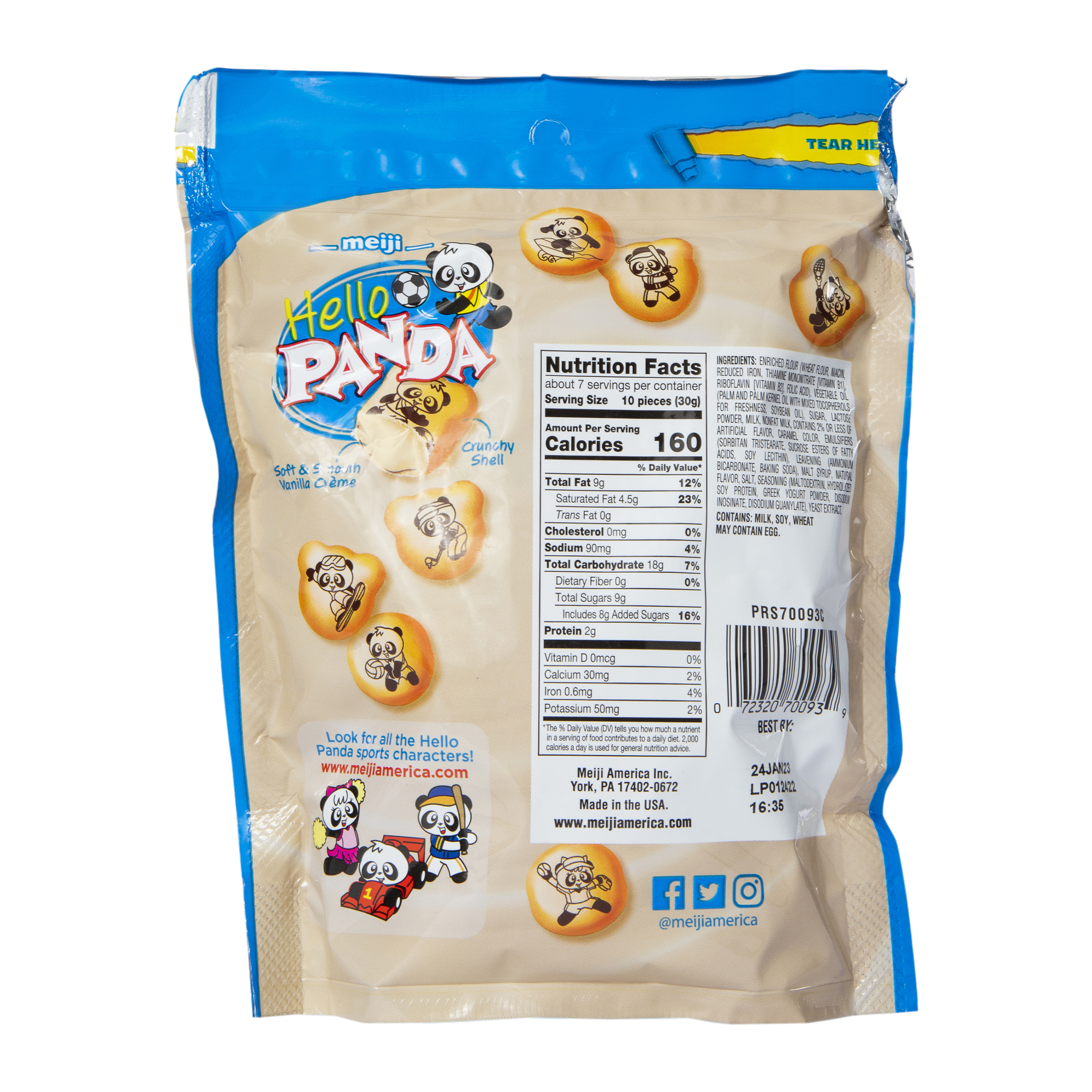 Meiji® Hello Panda Vanilla Cookies 7oz