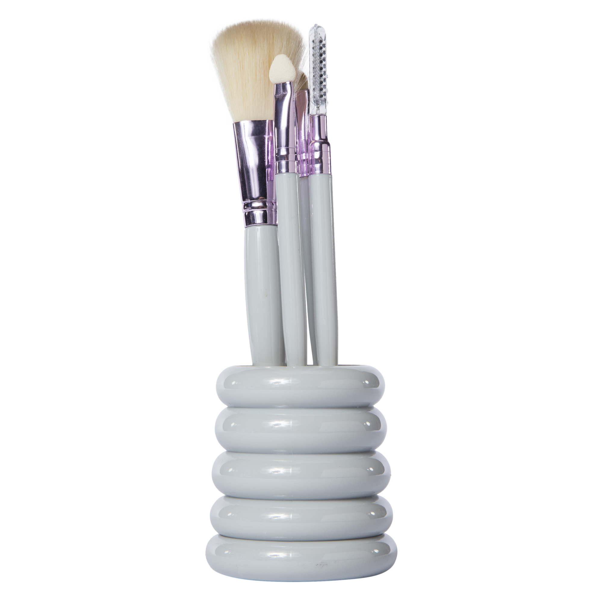 Makeup Brushes & Storage Cup 6-Piece Set