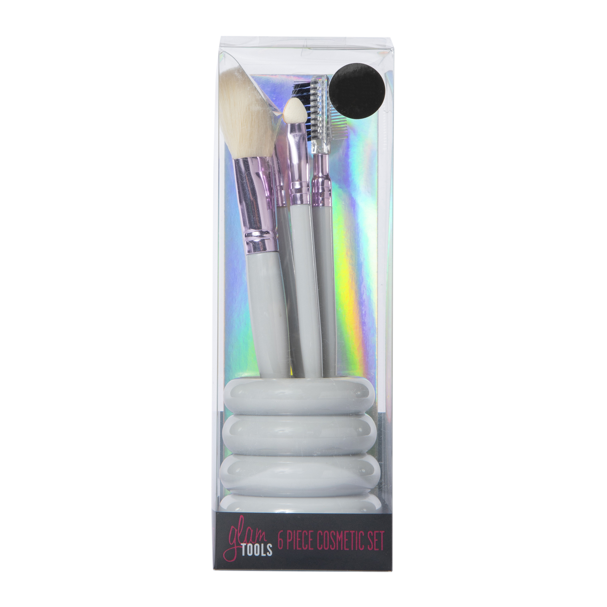 Makeup Brushes & Storage Cup 6-Piece Set