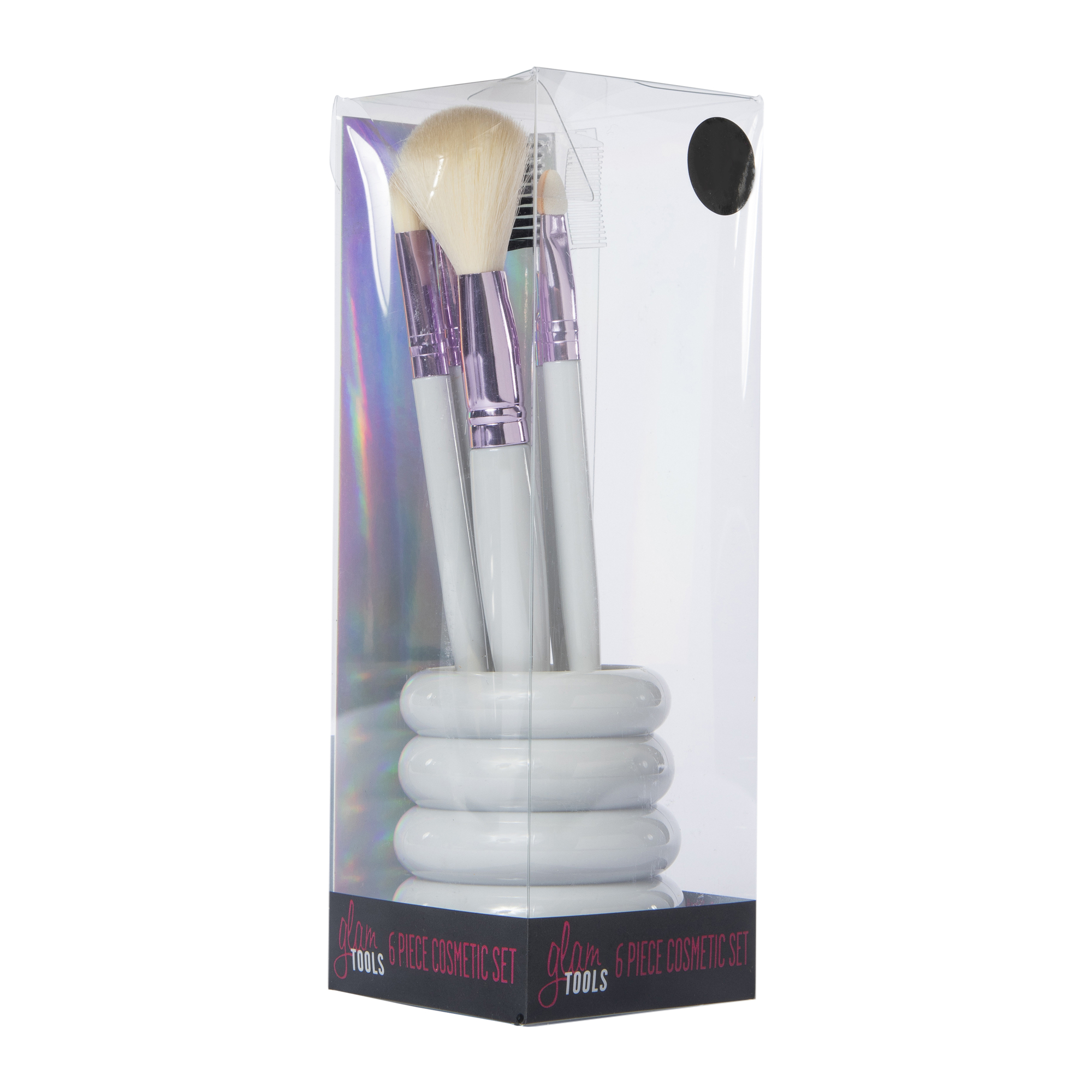 Makeup Brushes & Storage Cup 6-Piece Set