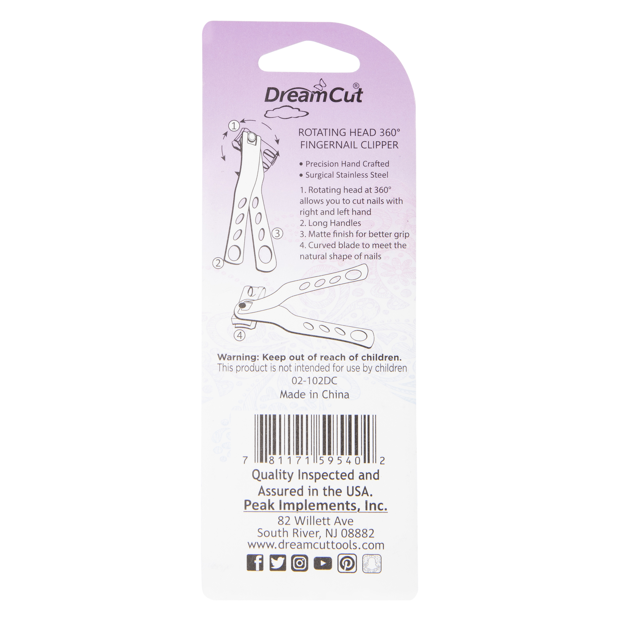 360-Degree Rotating Fingernail Clipper