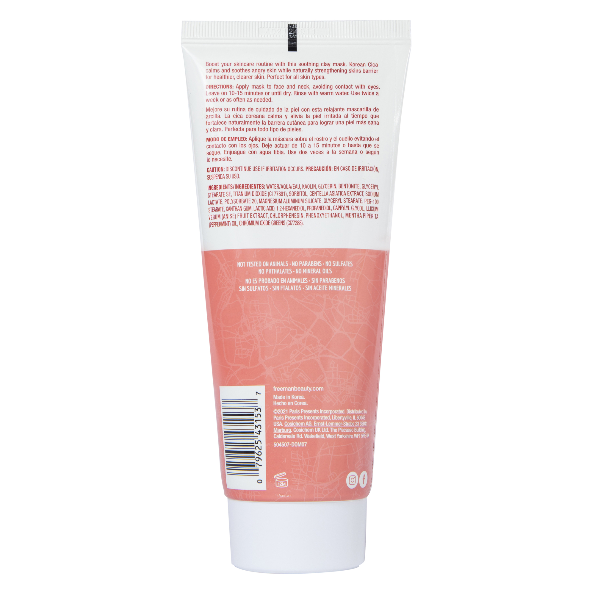 Freeman® Soothing Korean Cica Clay Mask 6oz