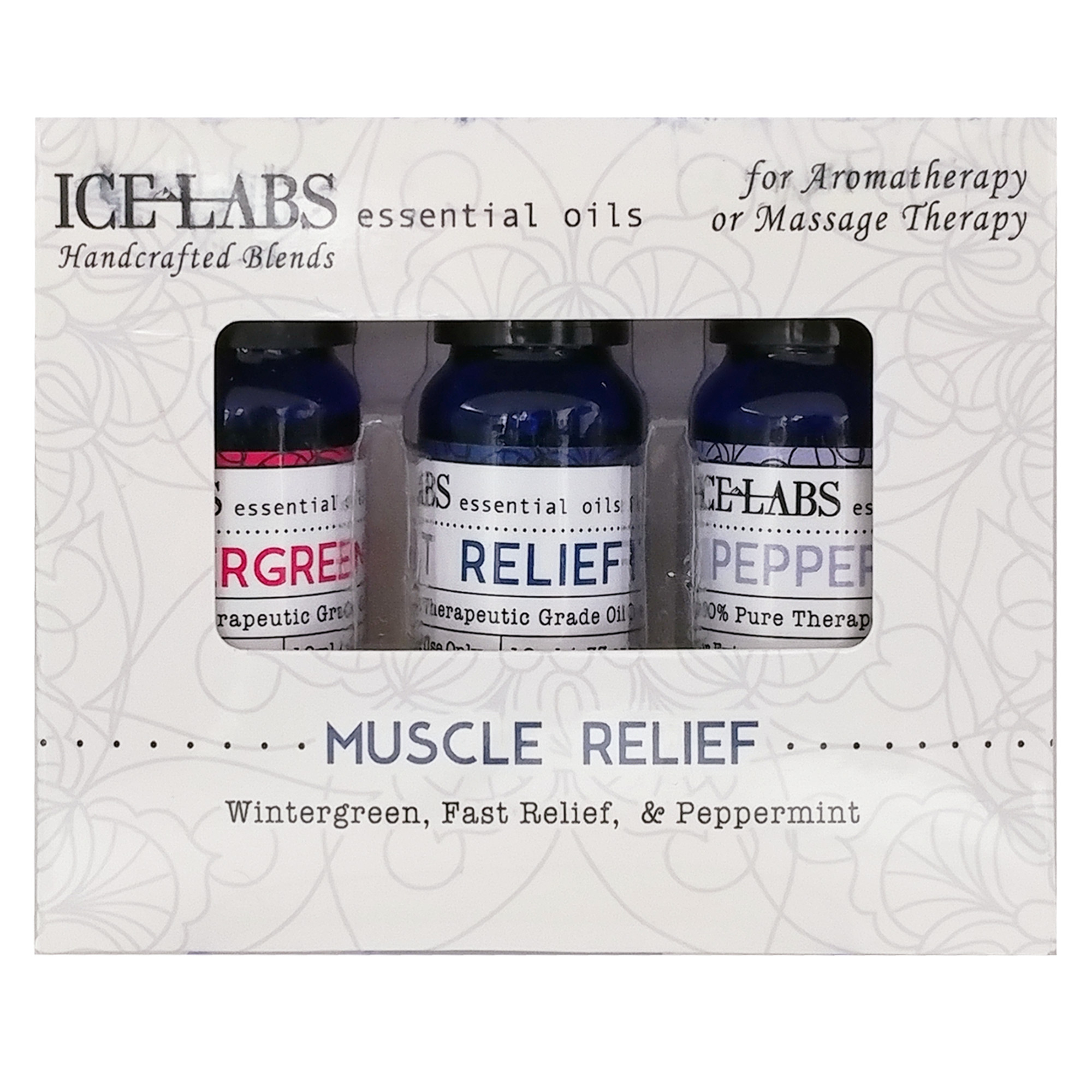 Ice Labs Handcrafted Essential Oil Blends For Muscle Relief 3-Pack