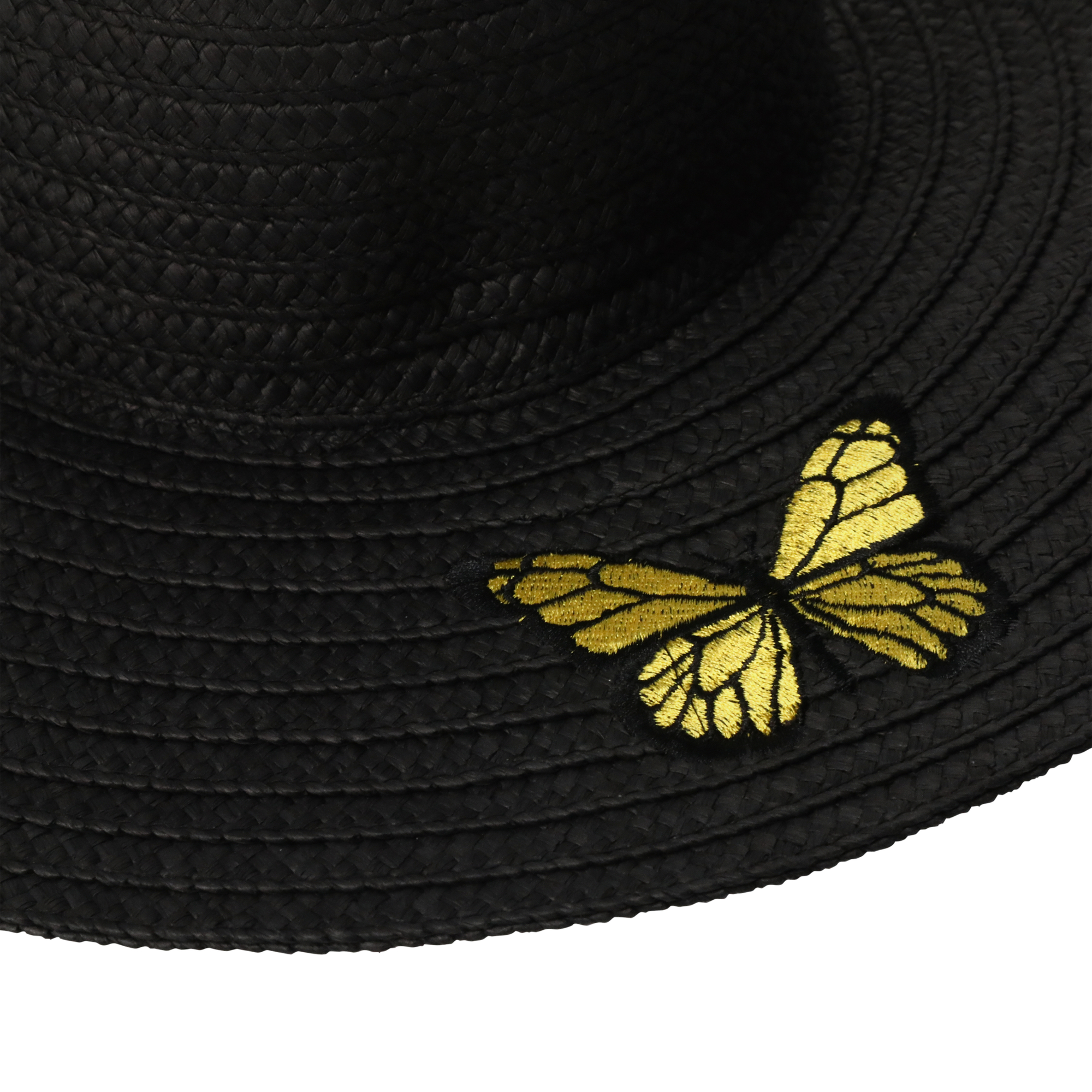 Raffia Woven Sun Hat w/ Embroidery