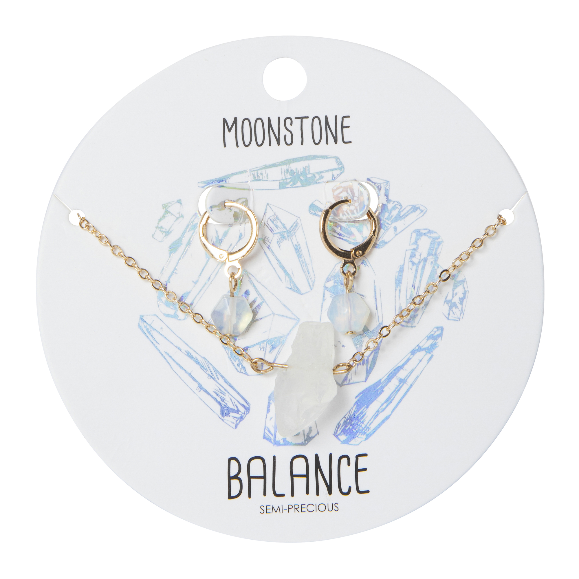 Faux Crystal Earrings & Necklace Set