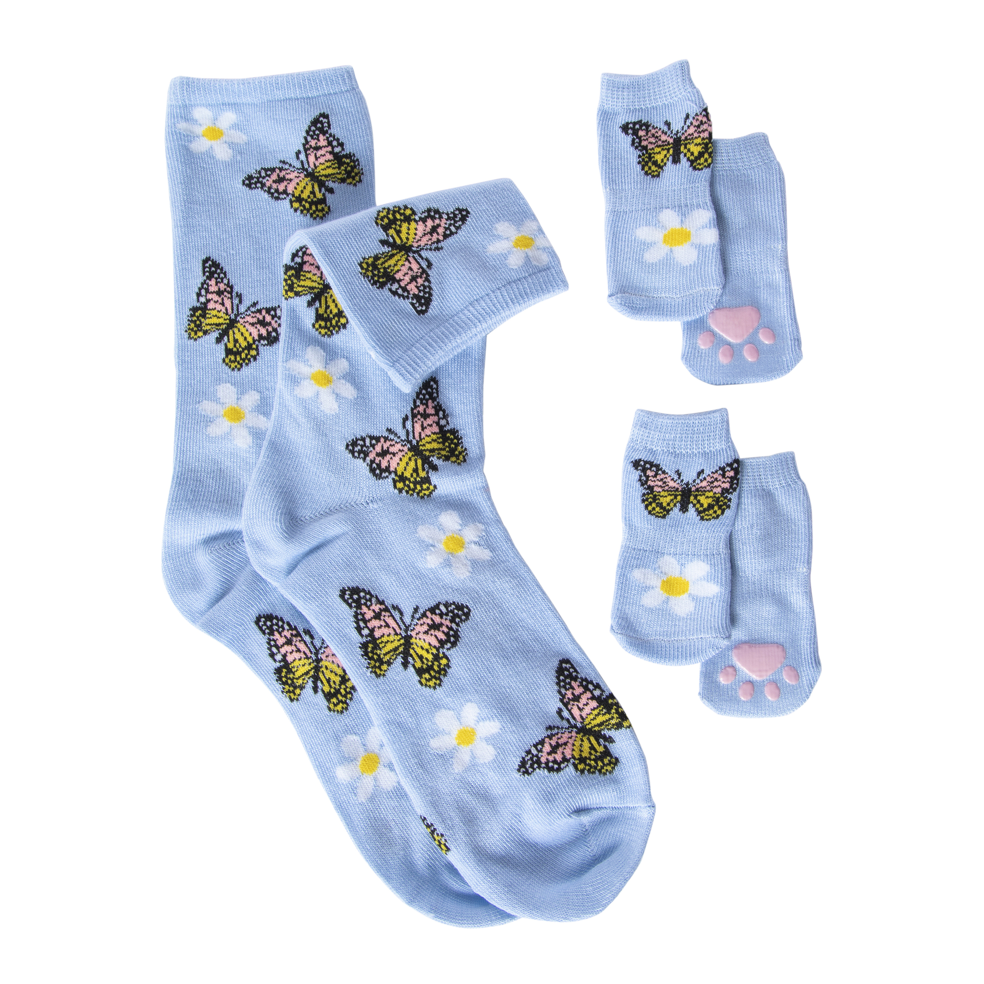 Butterfly Pet & Owner Socks Matching Set