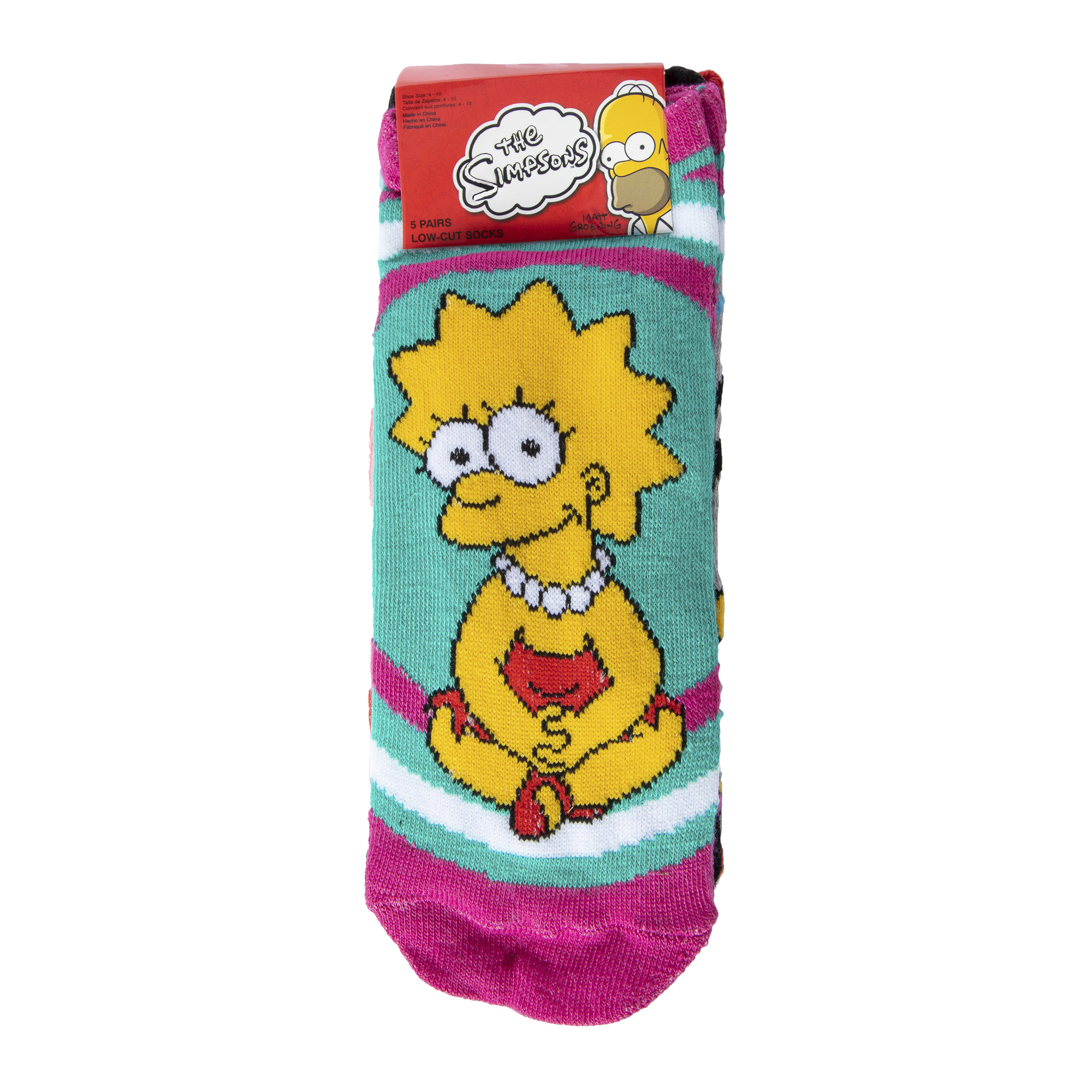5-Pack The Simpsons™ Ladies Low Cut Socks