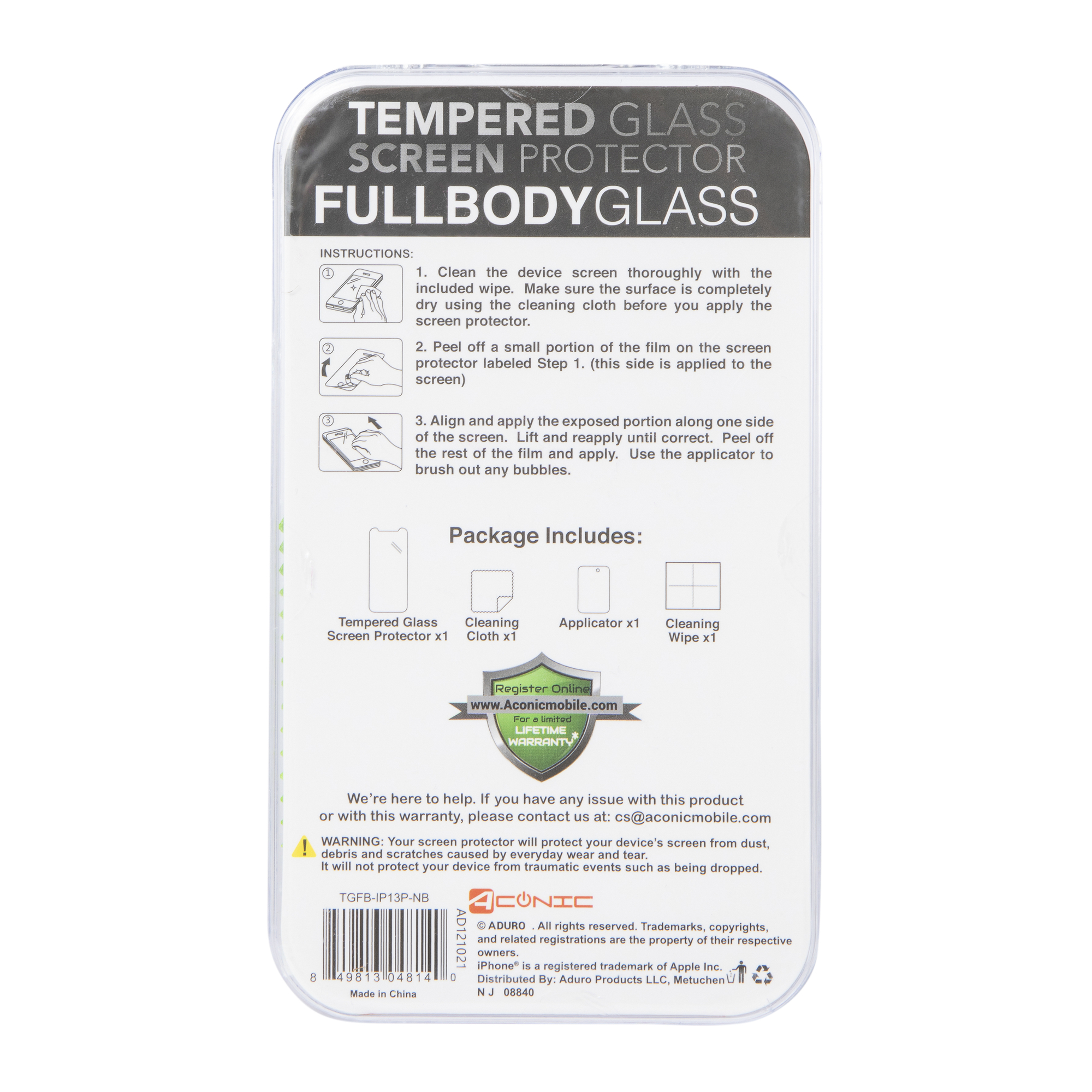 iPhone 13® / 13 Pro® Tempered Glass Screen Protector