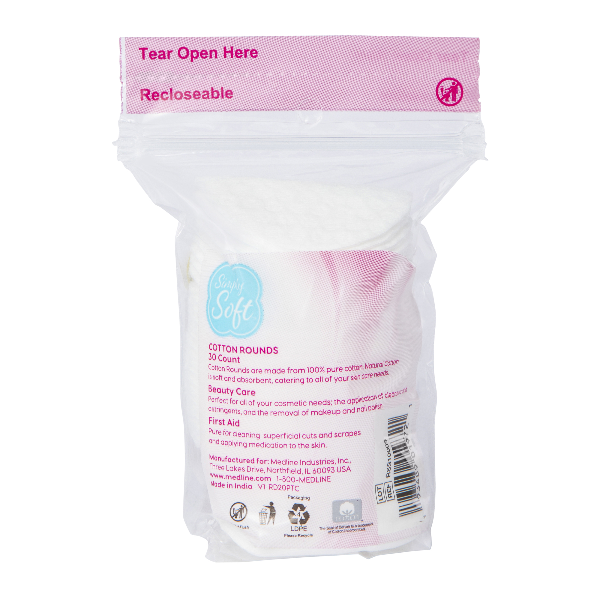 Simply Soft™ Cotton Rounds 30-Count