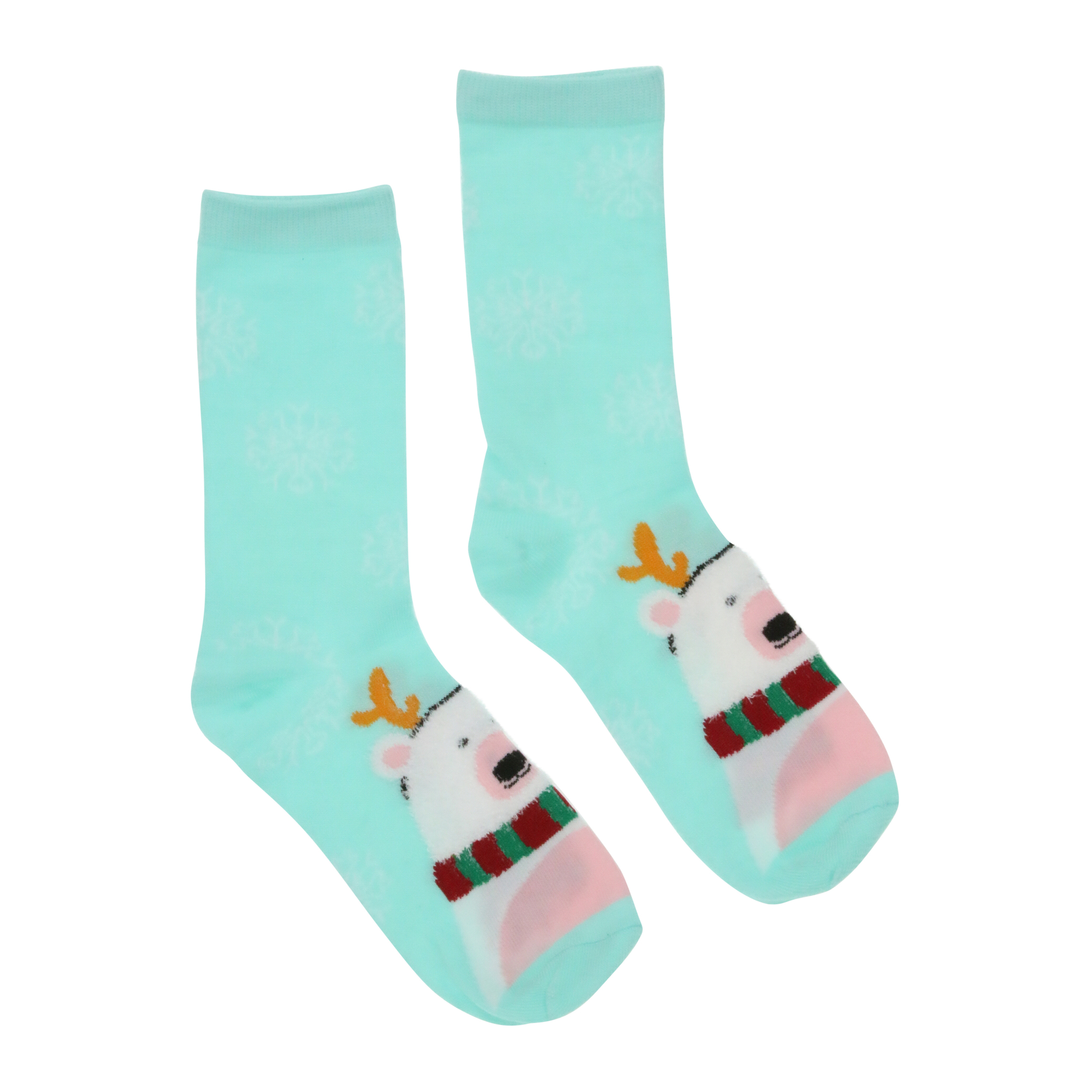 1-Pack Ladies Holiday Crew Socks