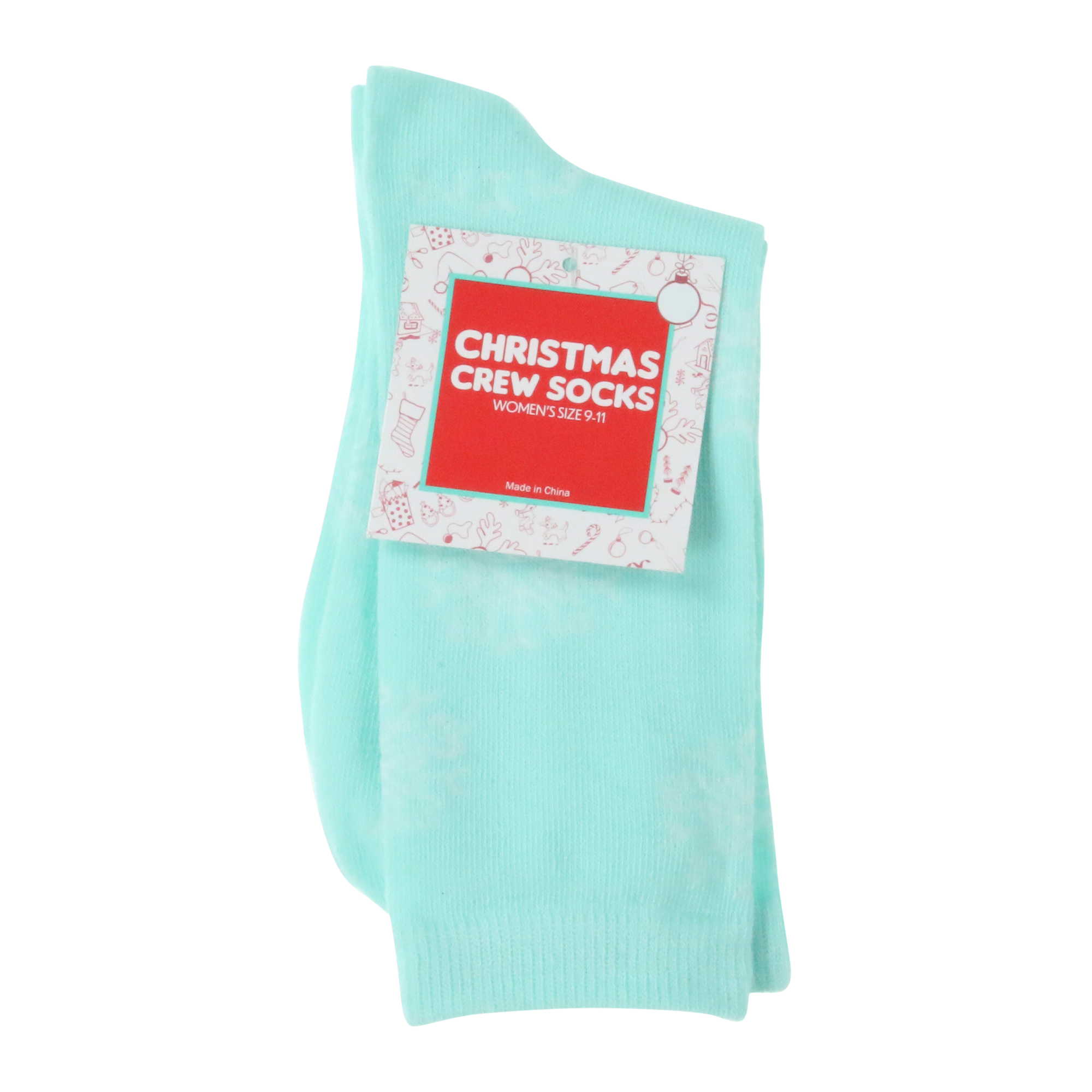 1-Pack Ladies Holiday Crew Socks