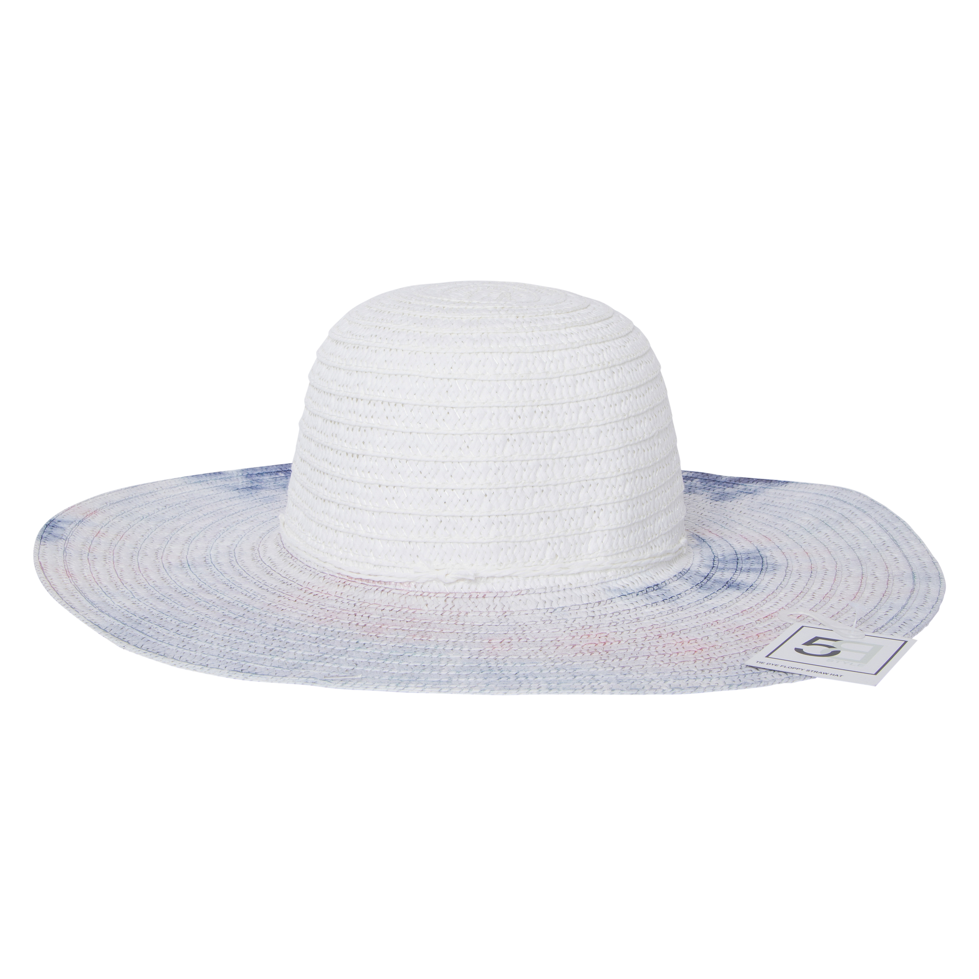 Tie Dye Floppy Straw Hat