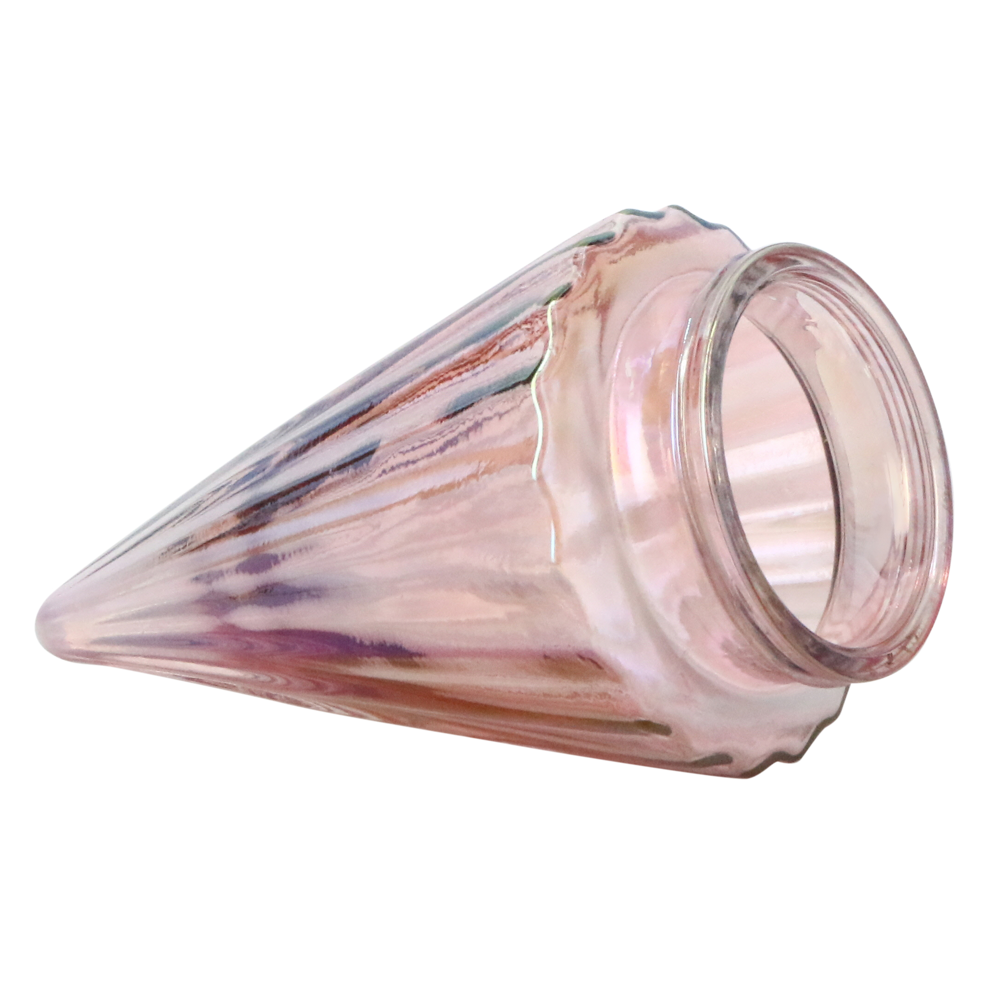 Glass Christmas Tree 3.5in x 7in - Pink