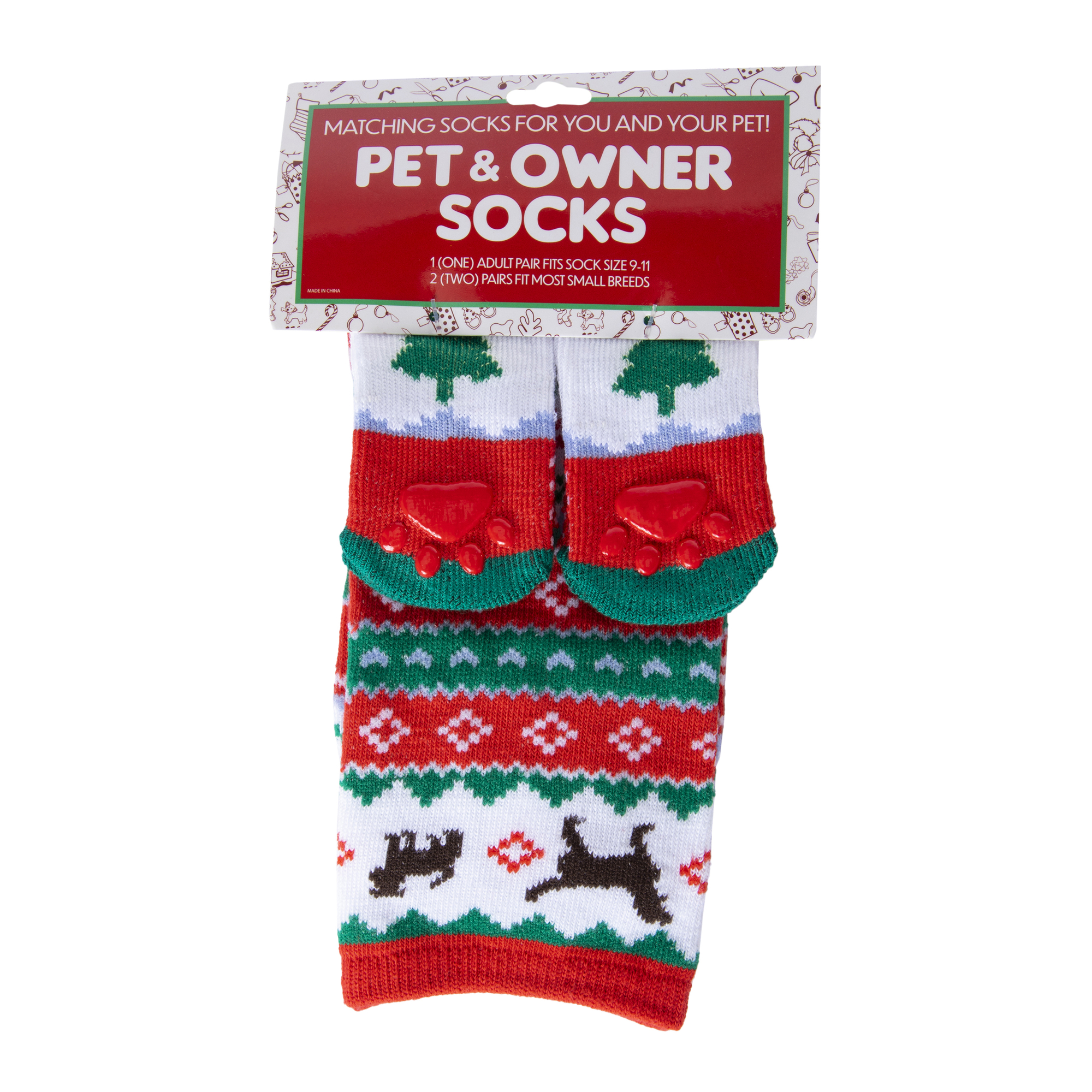 Matching Holiday Sock Set For Pet & Owner