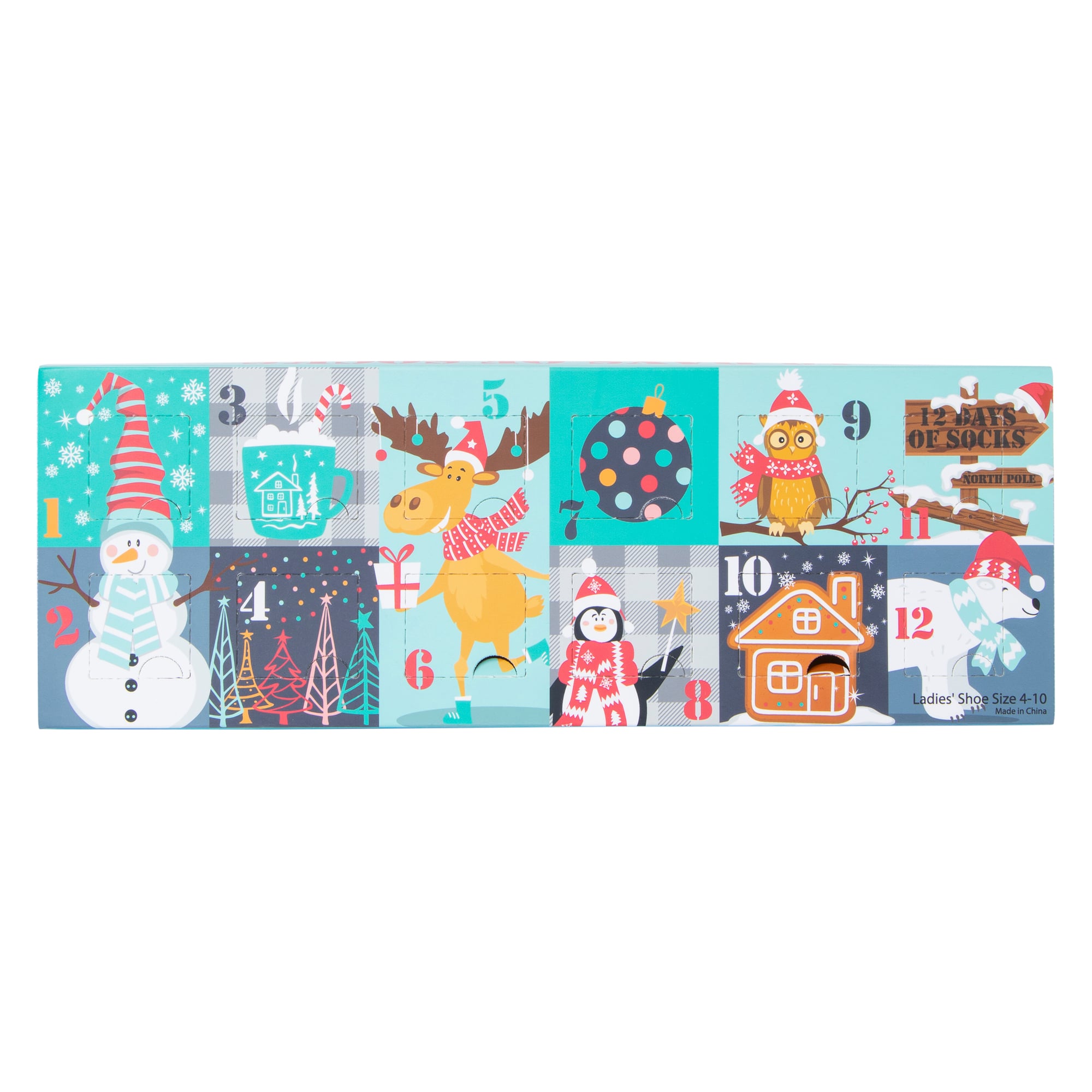 Ladies 12 Days Of Socks Holiday Gift Set