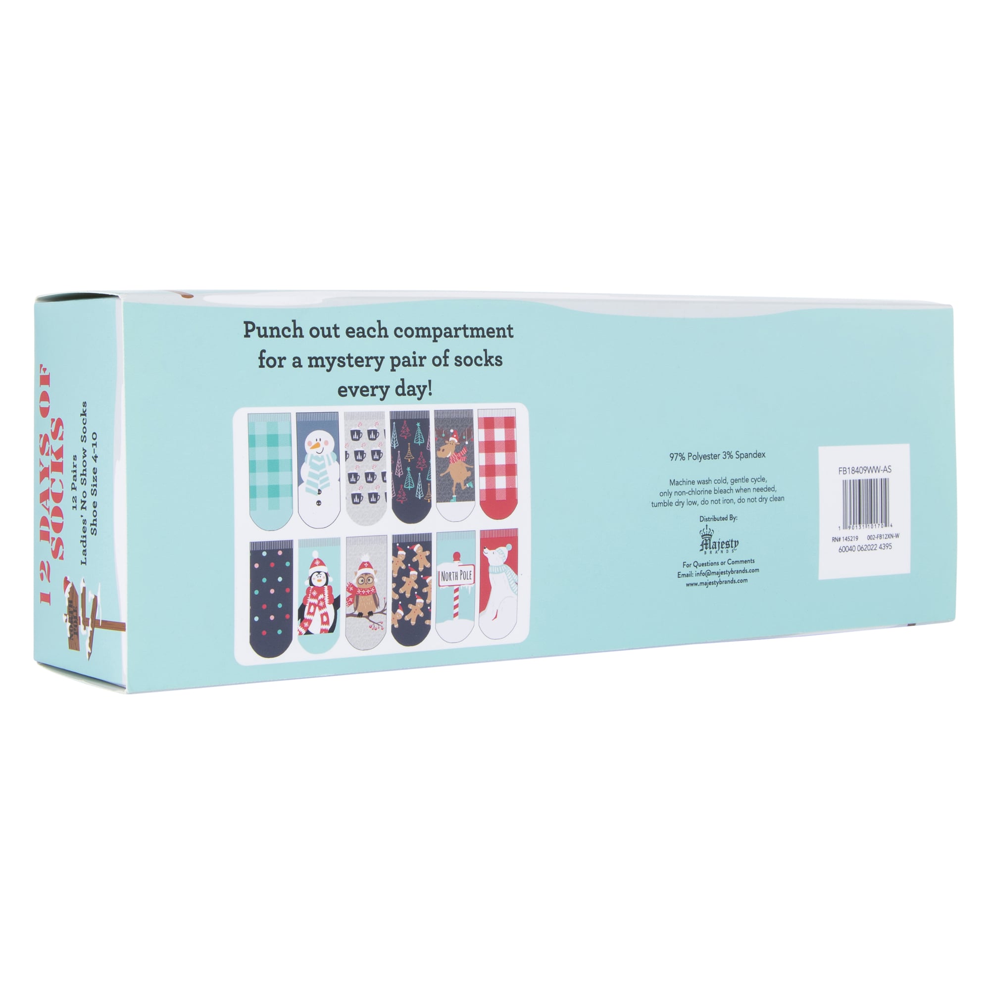 Ladies 12 Days Of Socks Holiday Gift Set