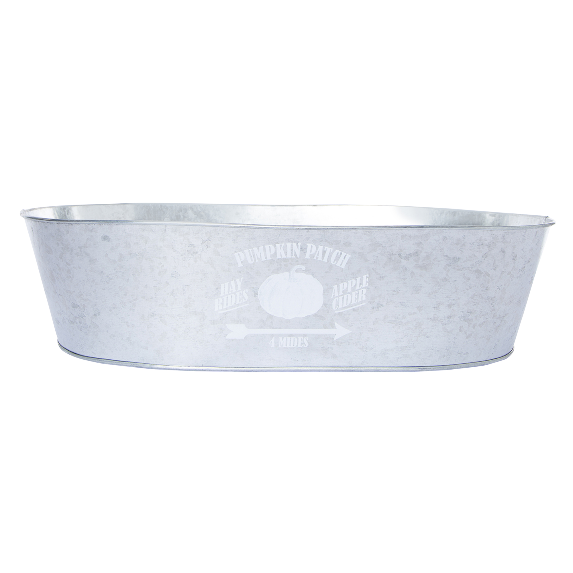 Pumpkin Patch' Galvanized Metal Tub 15.2in x 10.3in