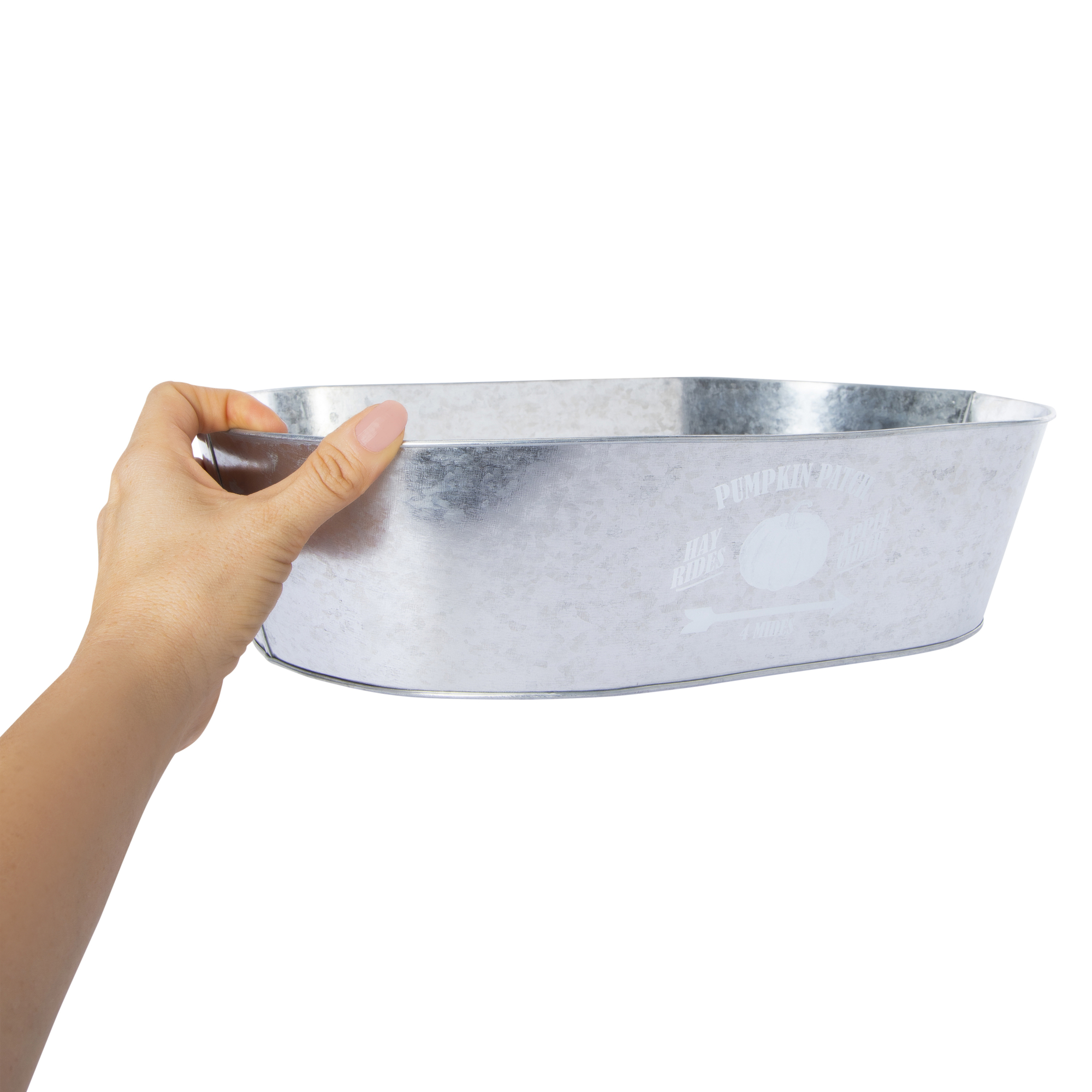 Pumpkin Patch' Galvanized Metal Tub 15.2in x 10.3in